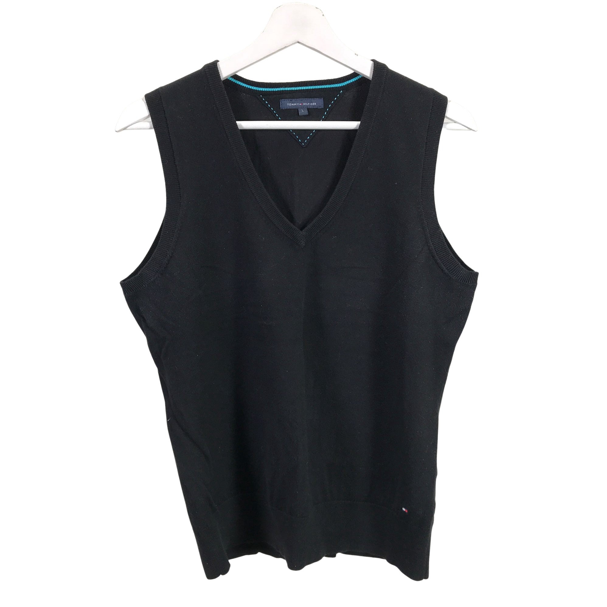 Women's Tommy Hilfiger Knit vest, size 40 (Black) | Emmy