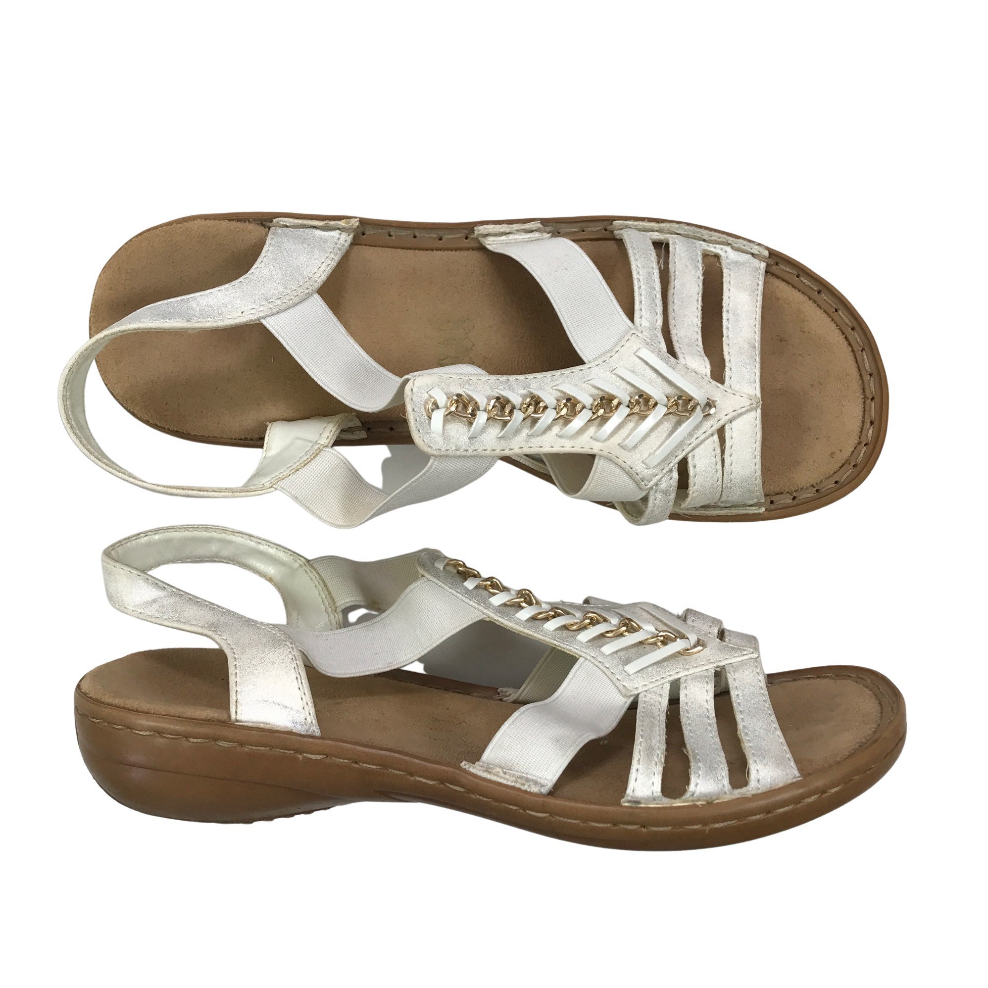 Women's Rieker Sandals, size 37 (White) Emmy