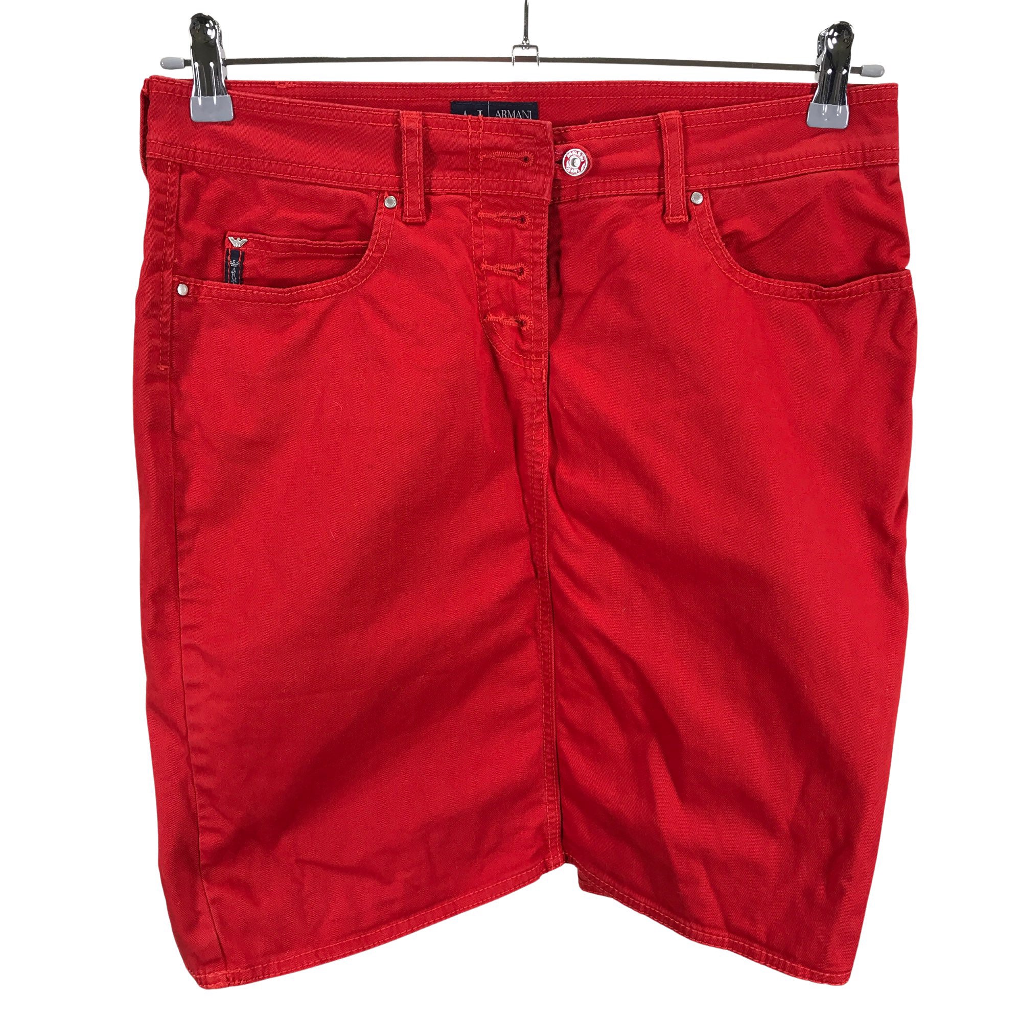 Women's Armani Jeans Denim skirt, size 44 (Red) | Emmy