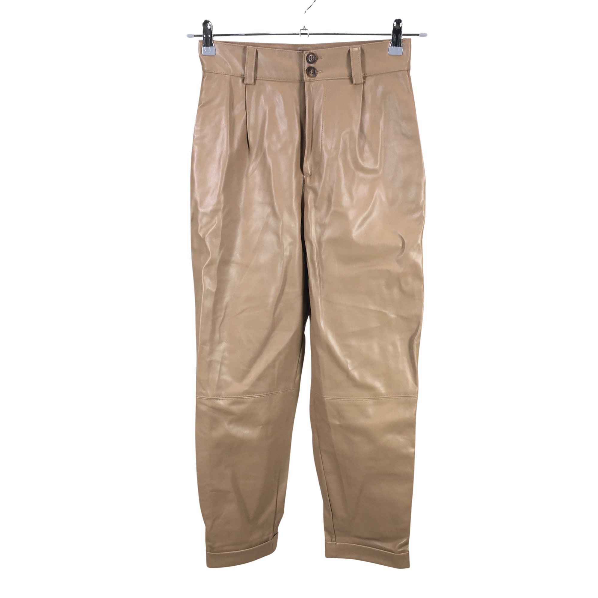 ZARA Denim Leather Pants for Women | Mercari