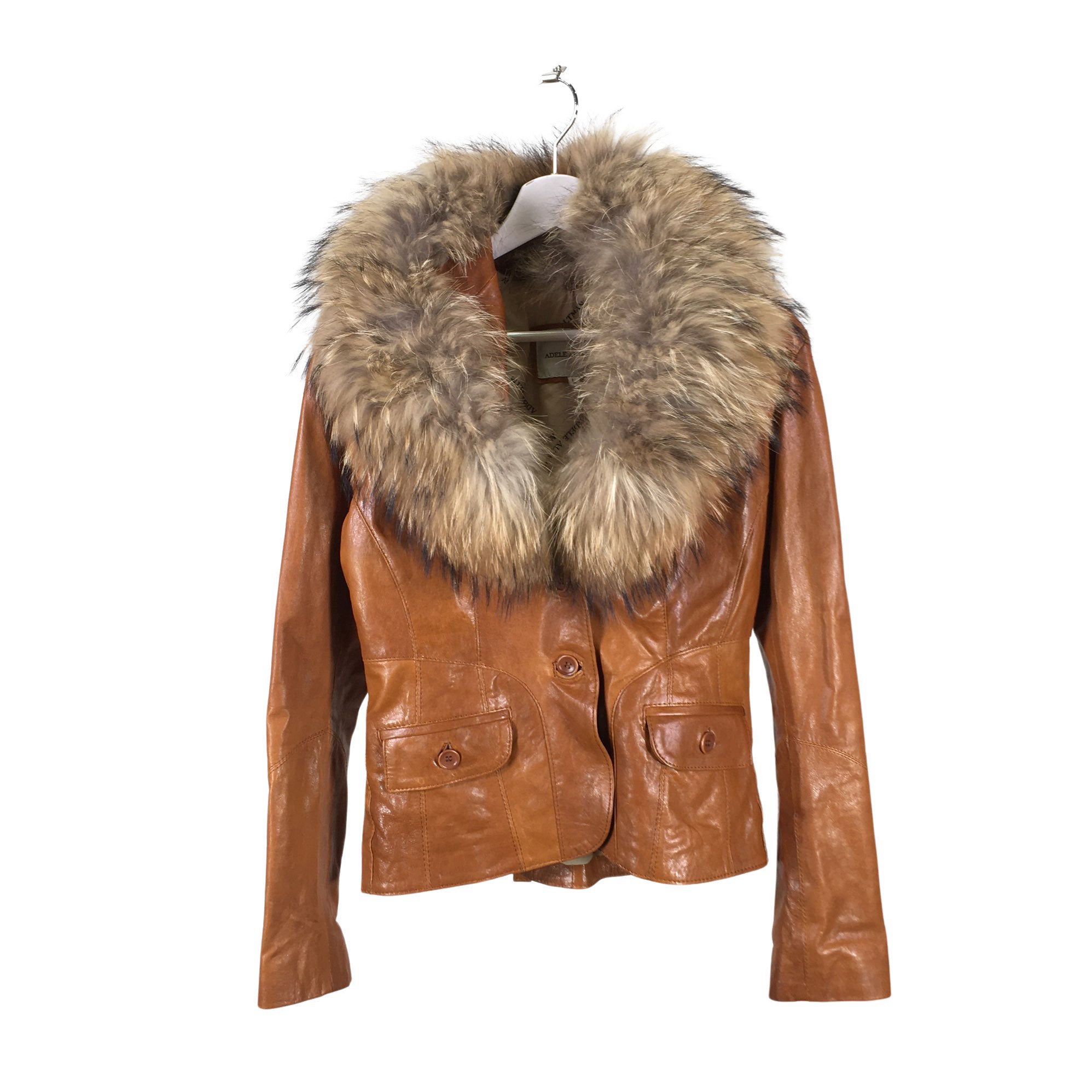 Women's Adele Altman Leather jacket, size 36 (Brown)