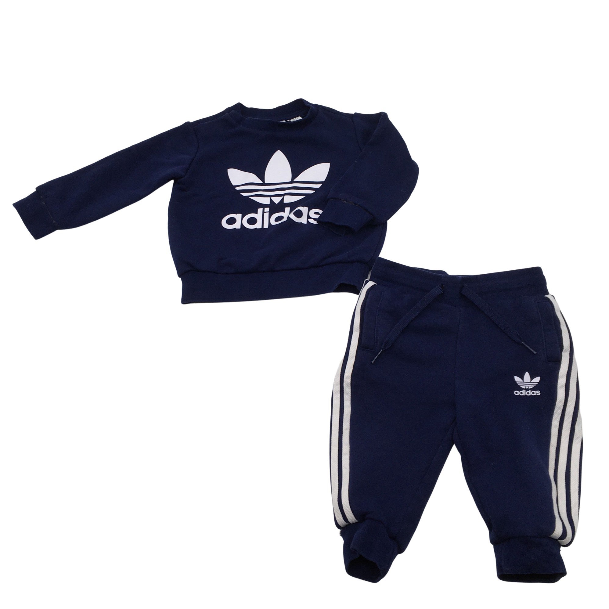 ondergronds Fjord Gepland Unisex Adidas Sweatshirt and pants set, size 74 - 80 (Blue) | Emmy