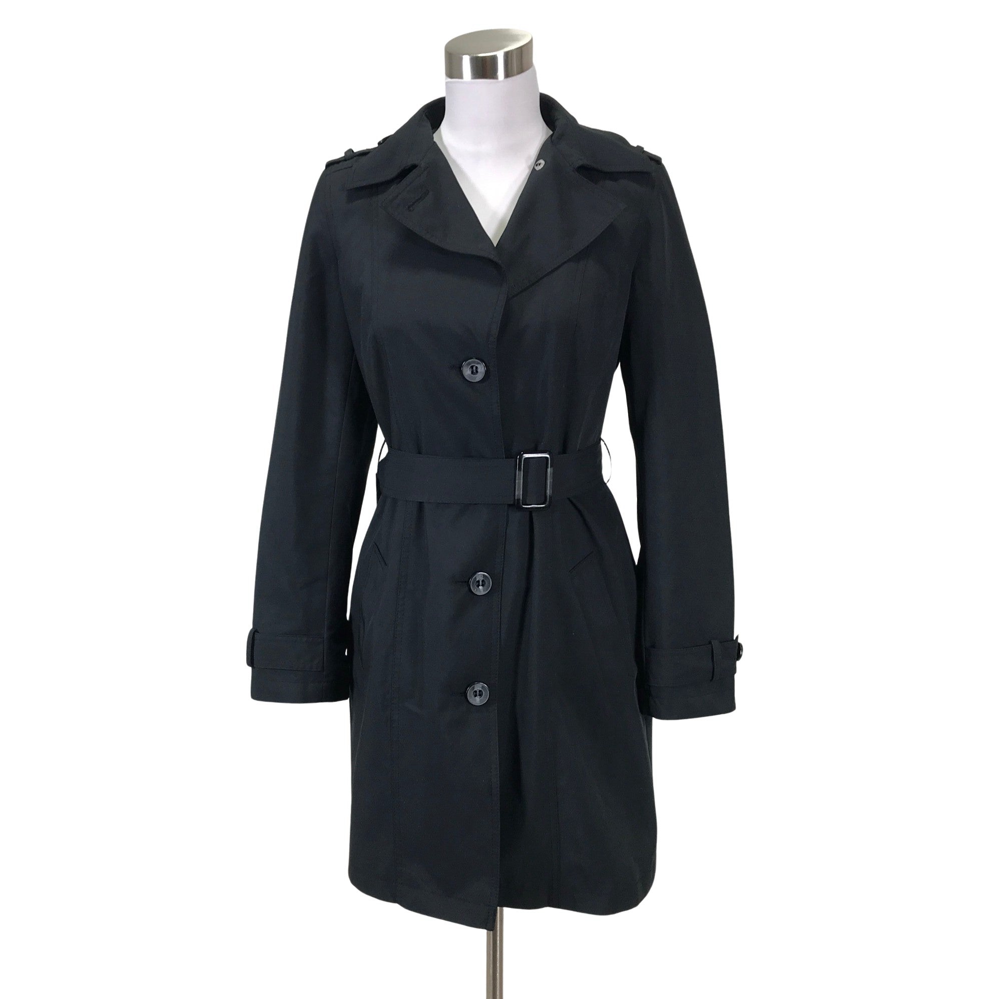 Women's Marks&Spencer Trench coat, size 36 (Black) | Emmy