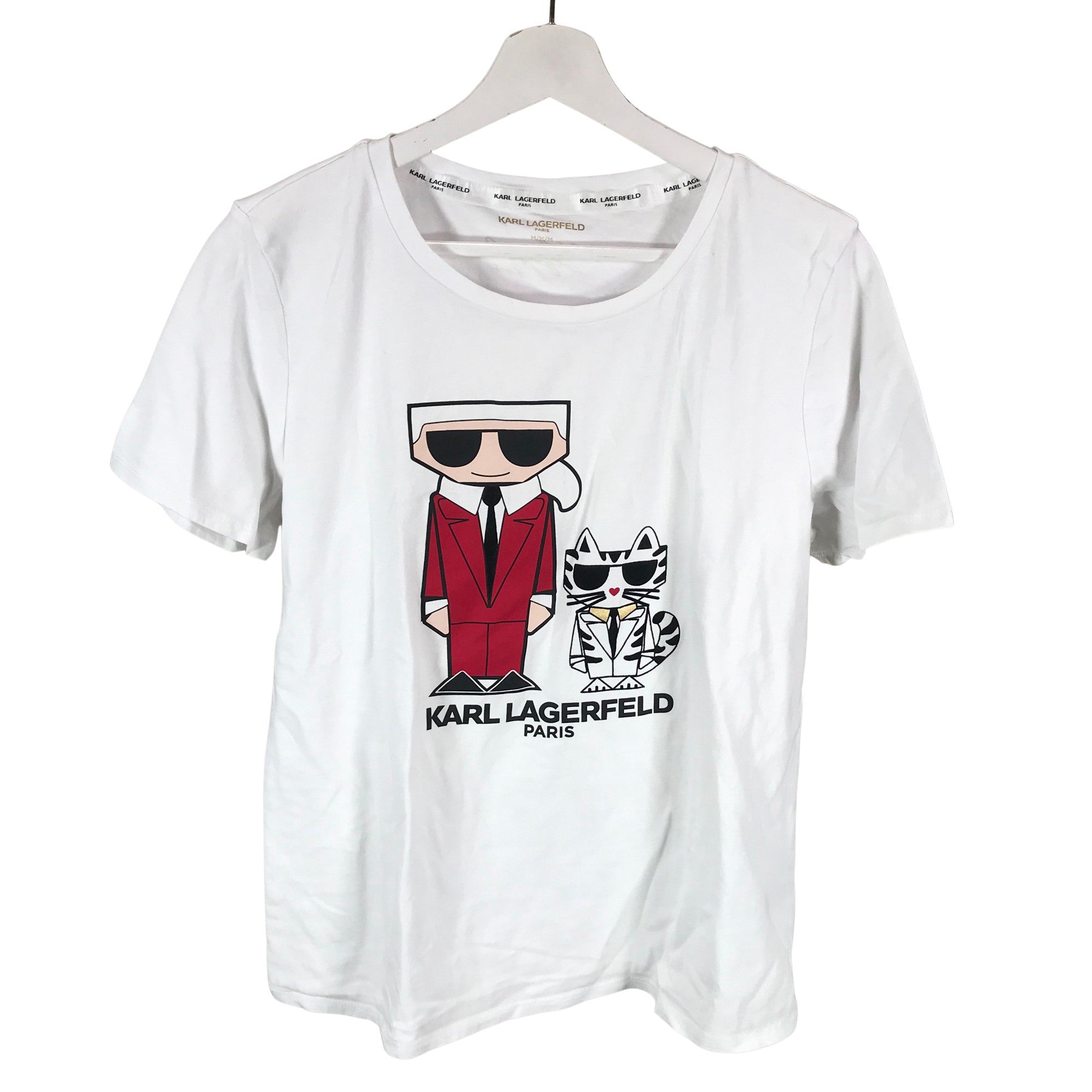 Helemaal droog schermutseling Beheer Women's Karl Lagerfeld T-shirt, size 38 (White) | Emmy