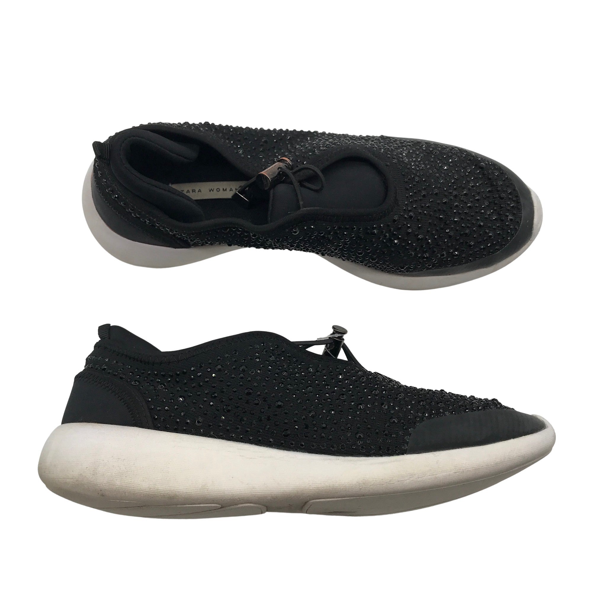 OFFICE Flex Embellished Slip On Trainers Black Emellished - Flat Shoes for  Women