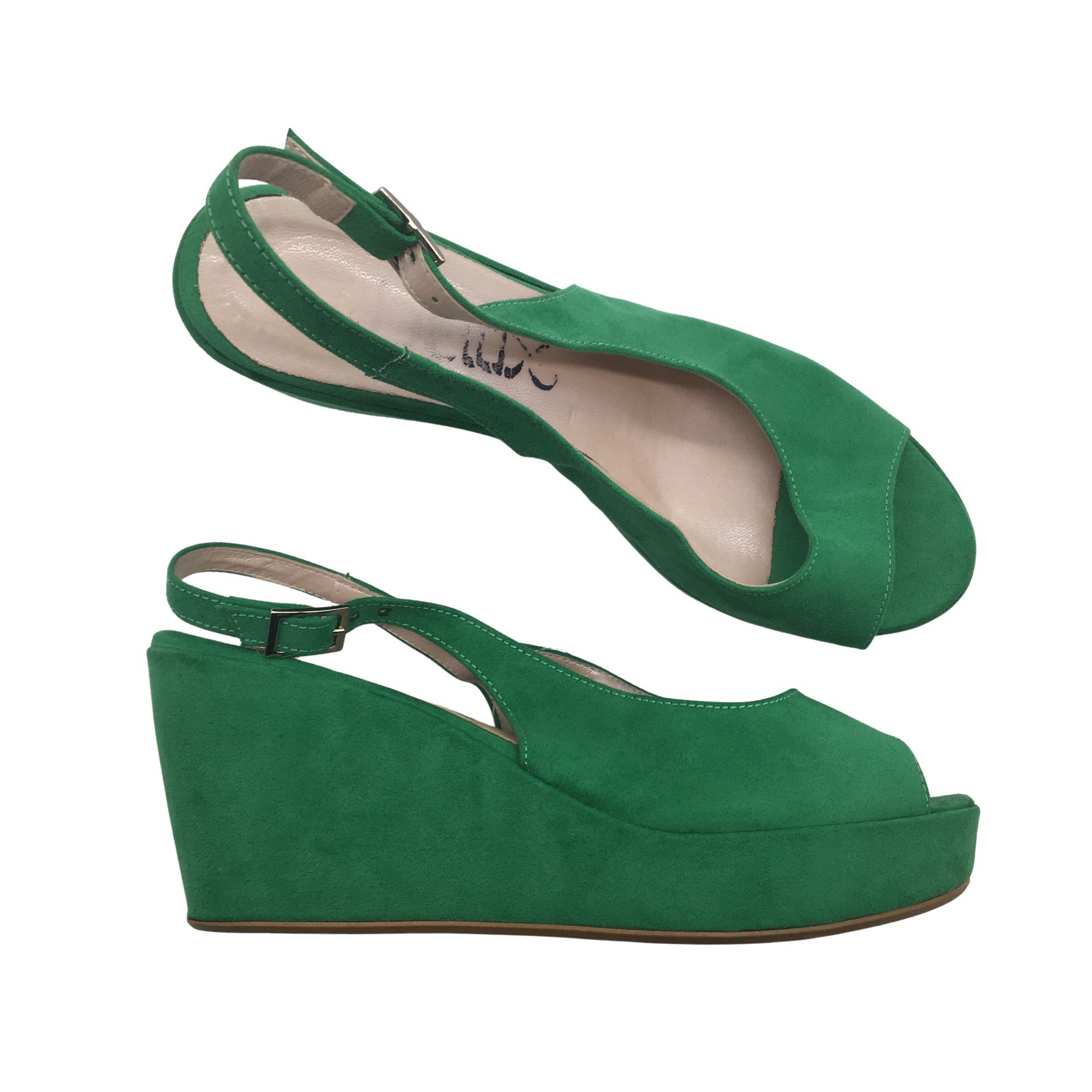 lid Aap Installatie Women's Batix Wedge sandals, size 38 (Green) | Emmy