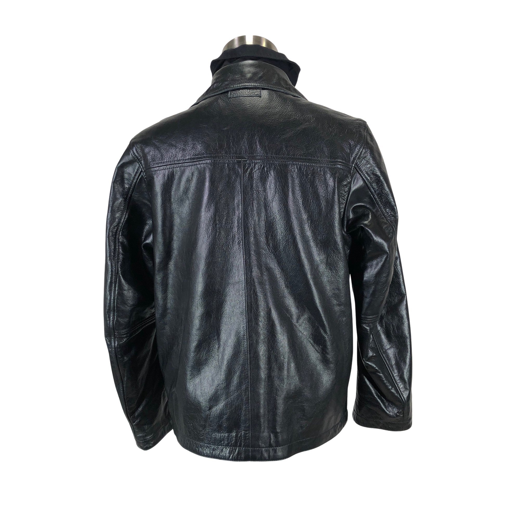 Men's Marlboro Classics Leather jacket, size L (Black) | Emmy