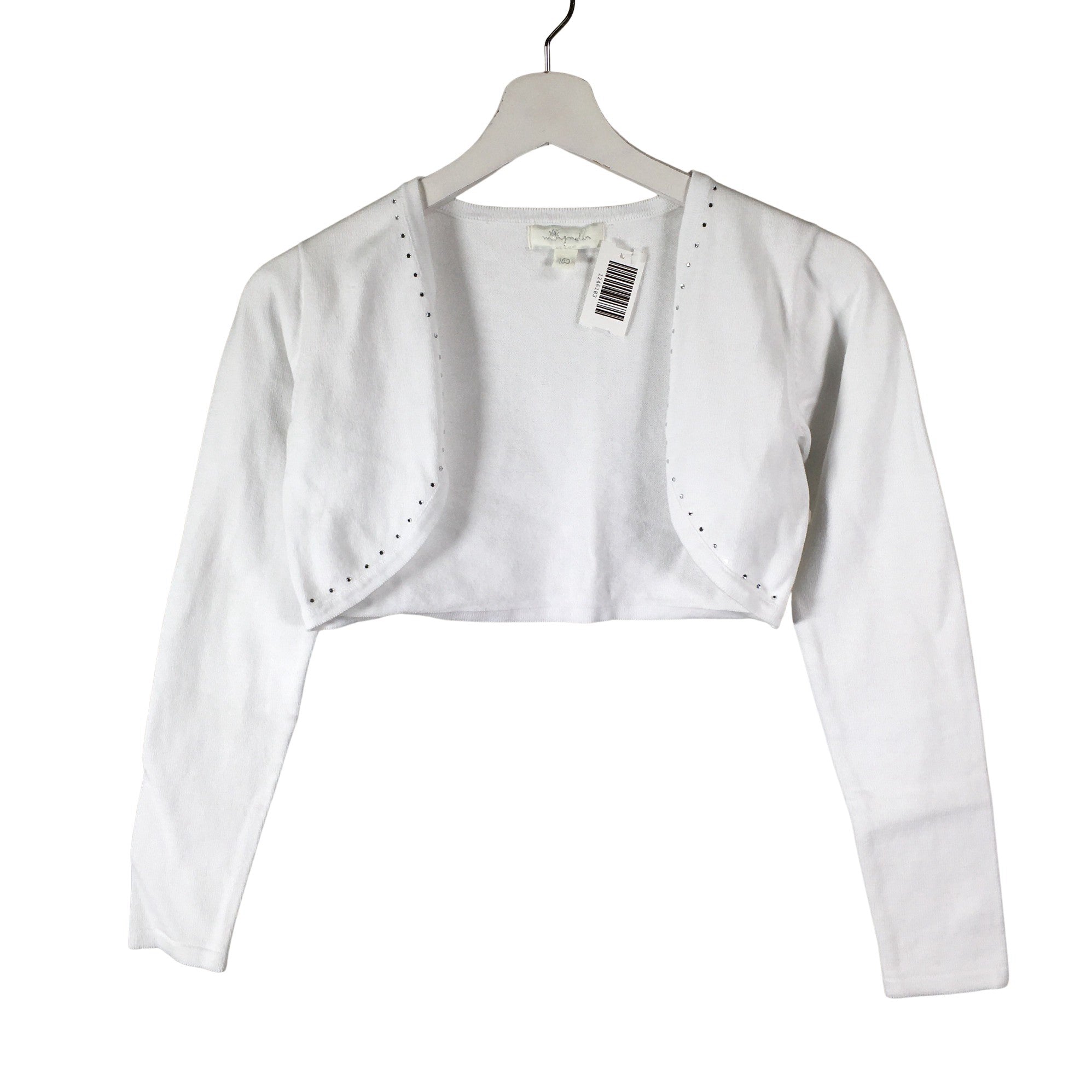 Girls' Mingelin Evening bolero jacket, size 158 - 164 (White) |