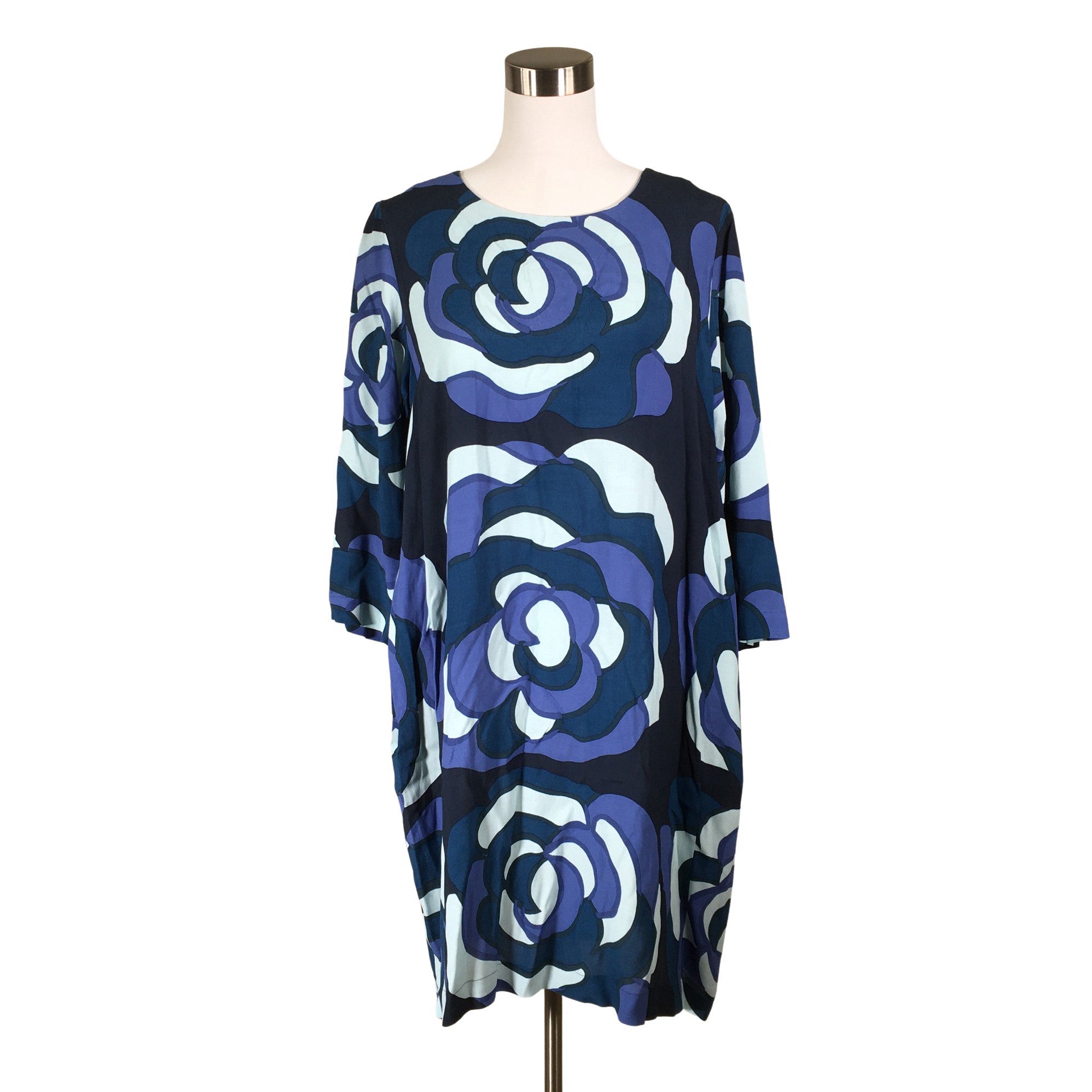 Women's Marimekko Schiffon dress, size 38 (Blue) | Emmy