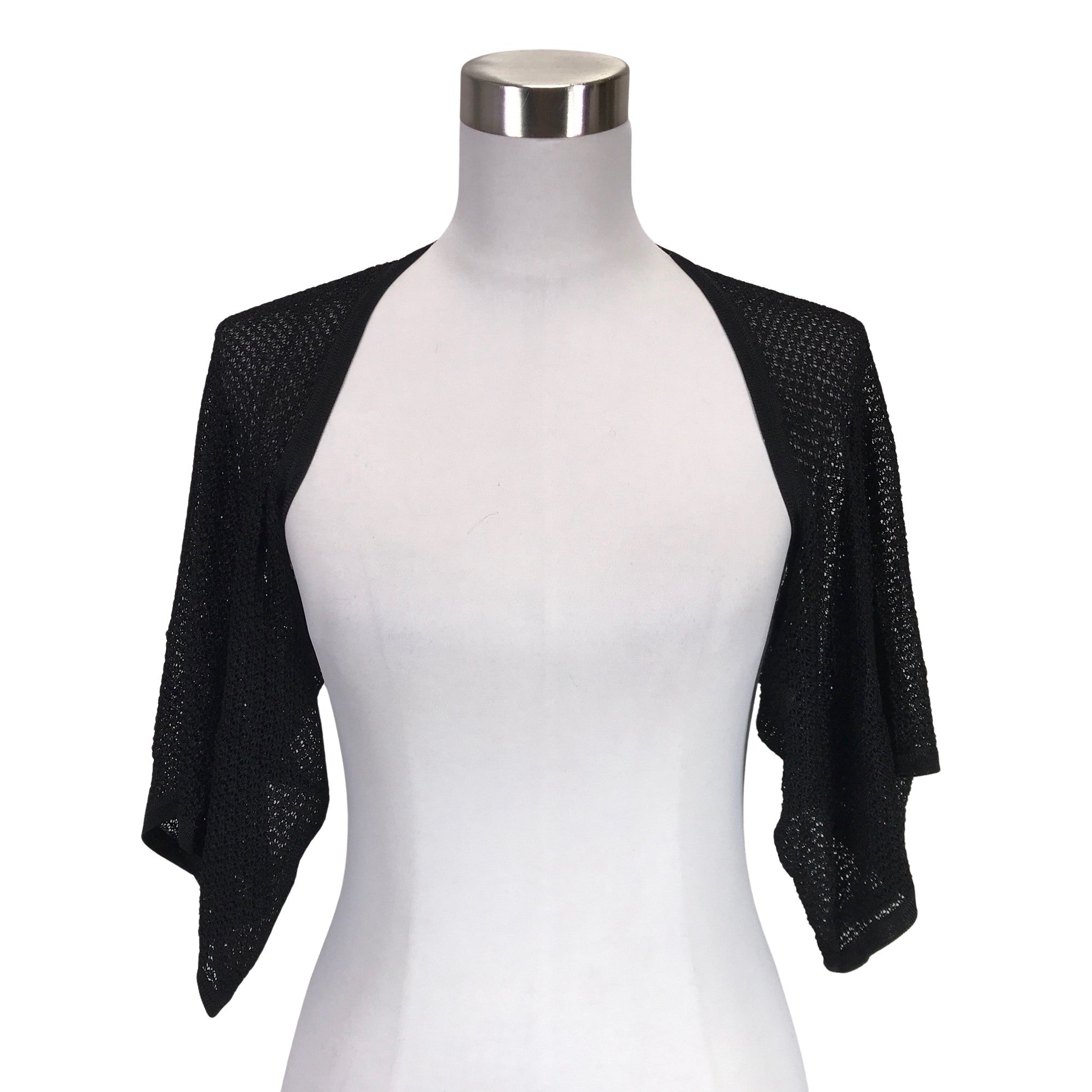 Women's Your Face Knit bolero jacket, size 38 (Black) | Emmy