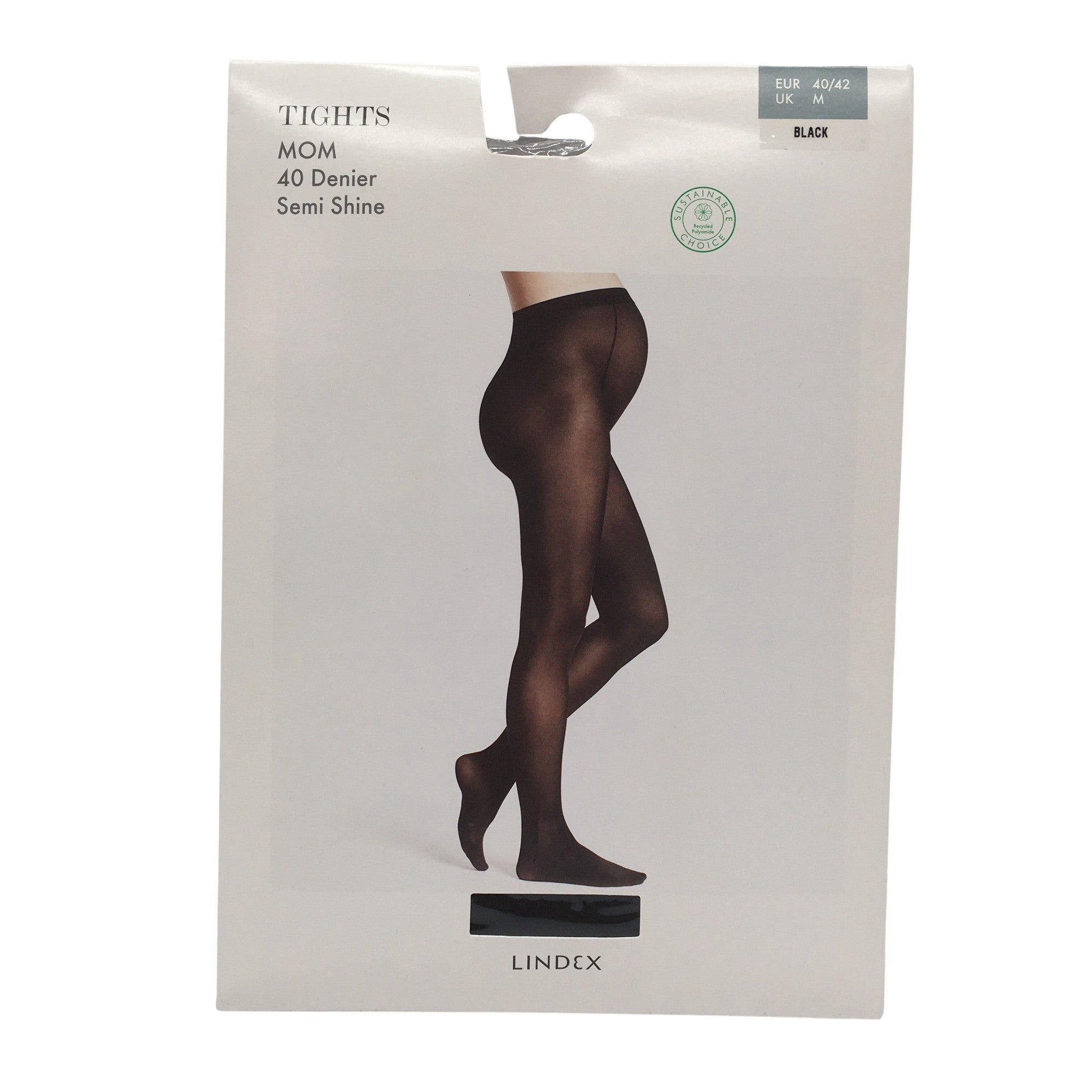 Women's Mom by Lindex Stockings, ohuet, size 40 (Black)