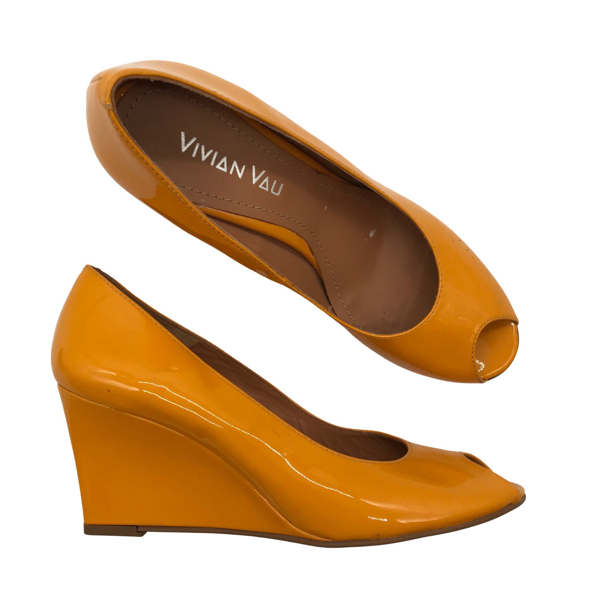 Women's Vivian Vau Wedge heel shoes, size 40 (Yellow) | Emmy
