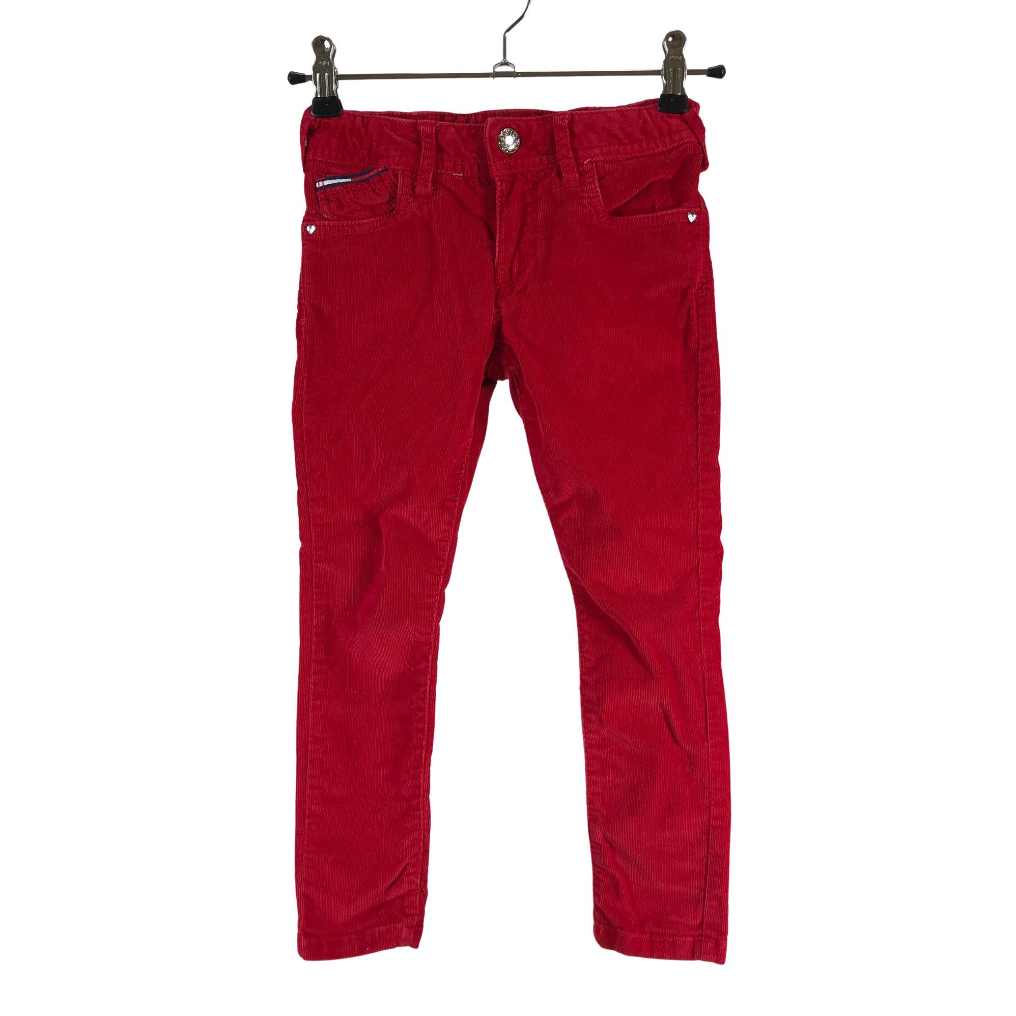 Burma udredning tyk Girls' Tommy Hilfiger Velvet pants, size 98 - 104 (Red) | Emmy