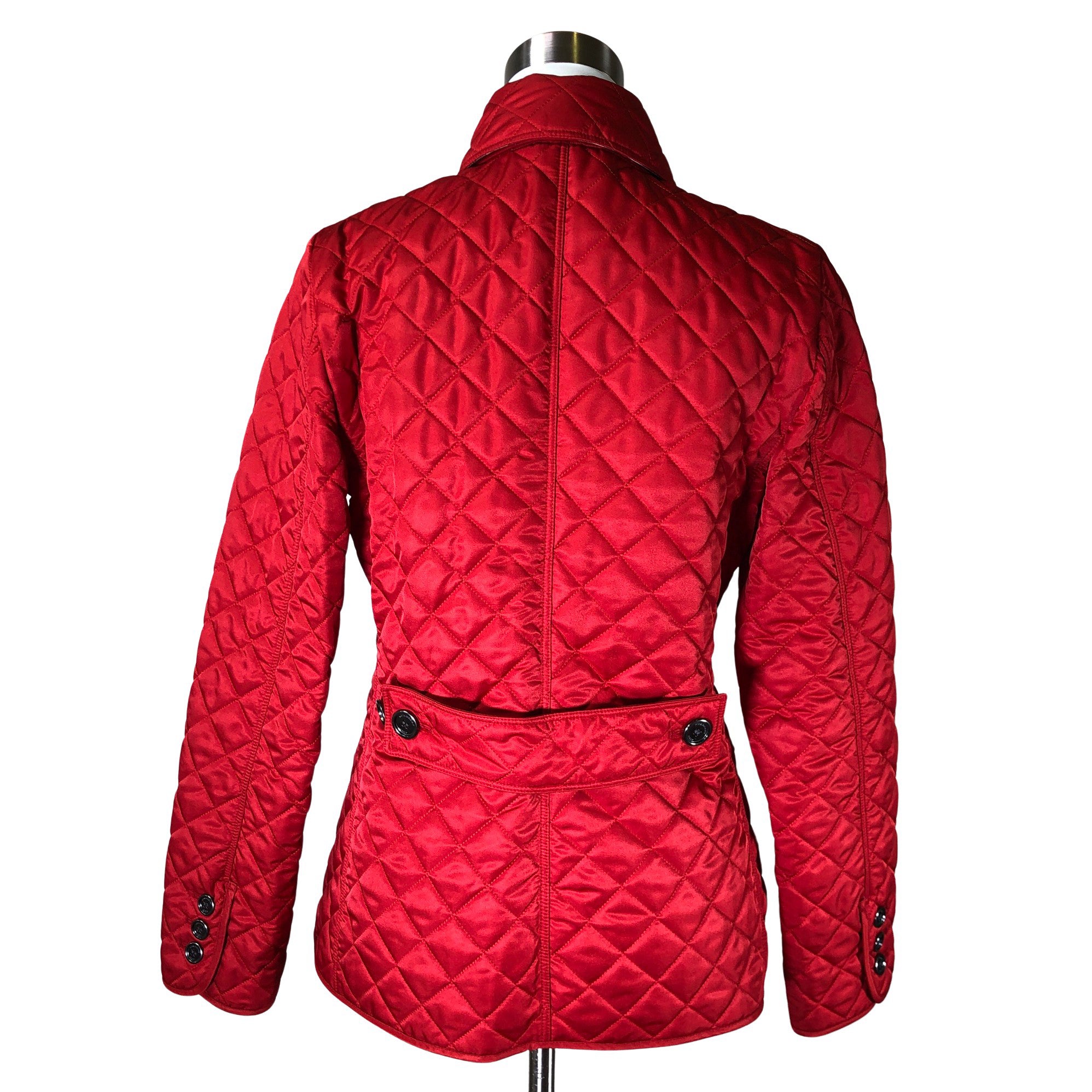 Women's Burberry Quilted jacket, size 38 (Red) | Emmy