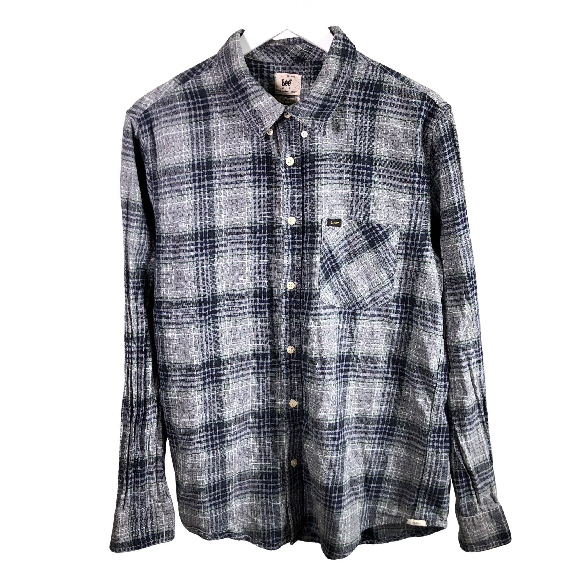 Men's Lee Flannel shirt, size L (Grey) | Emmy