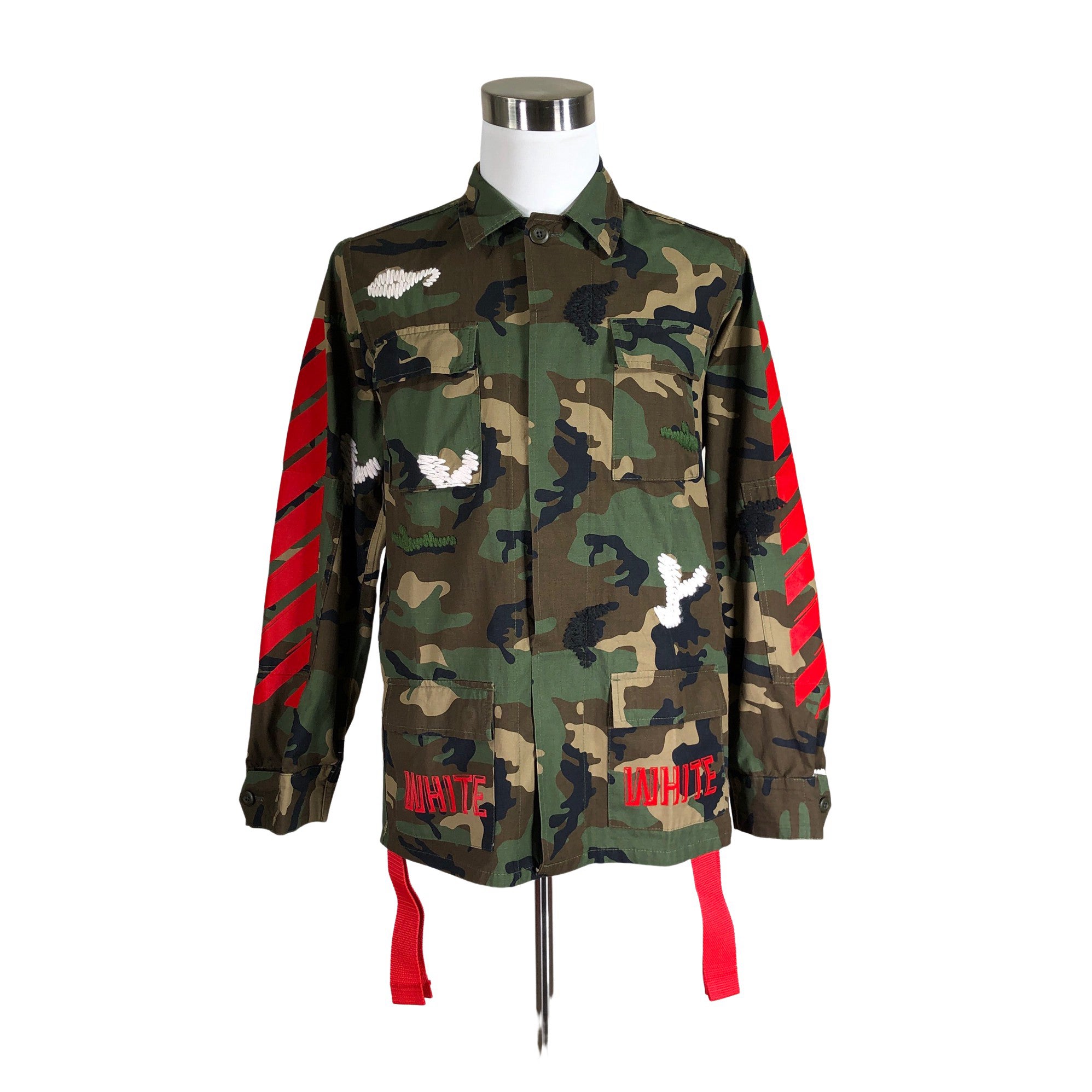 Men's Off-White Outdoor jacket, size XS (Green) | Emmy