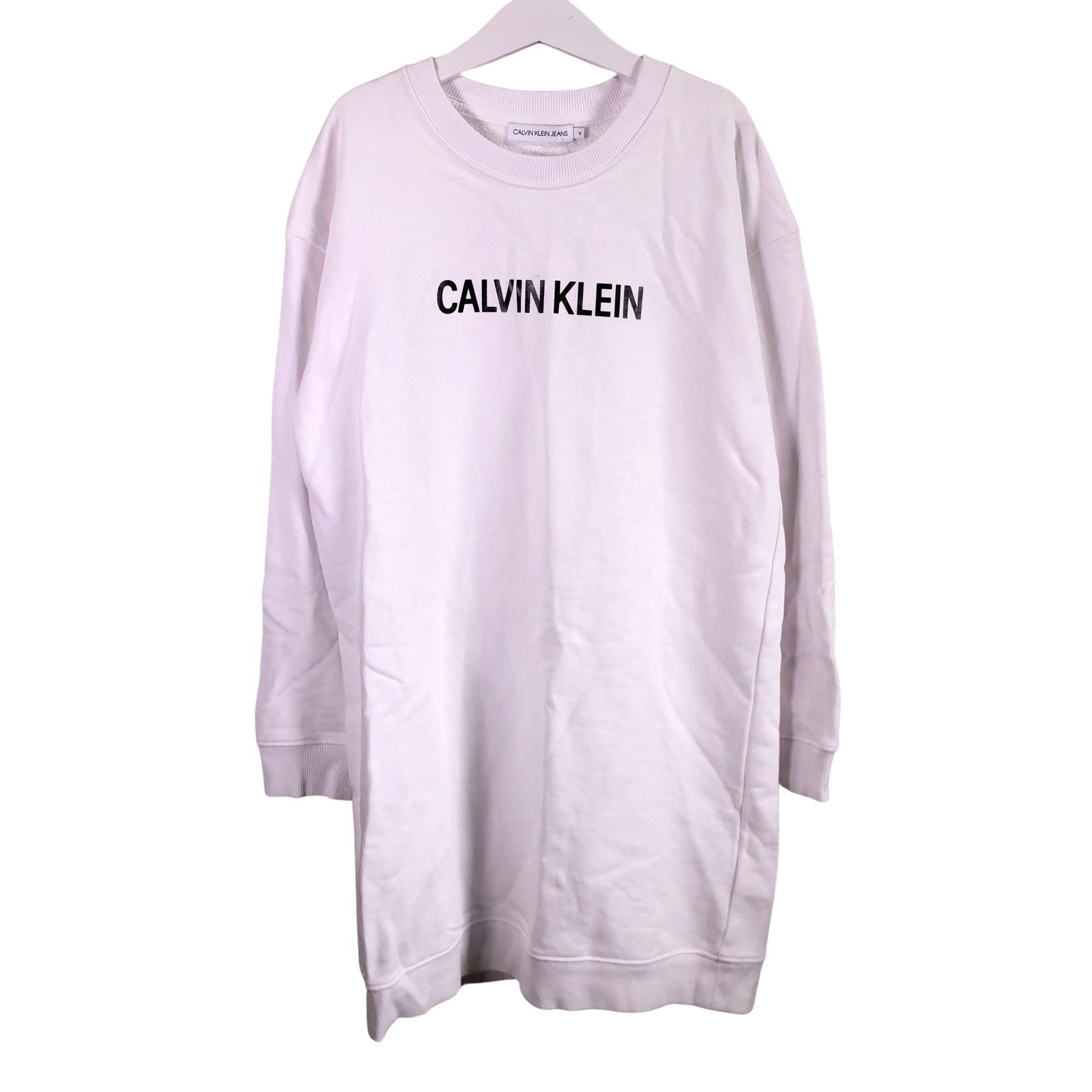 Girls' Calvin Klein Sweatshirt tunic, size 146 - 152 (White) | Emmy