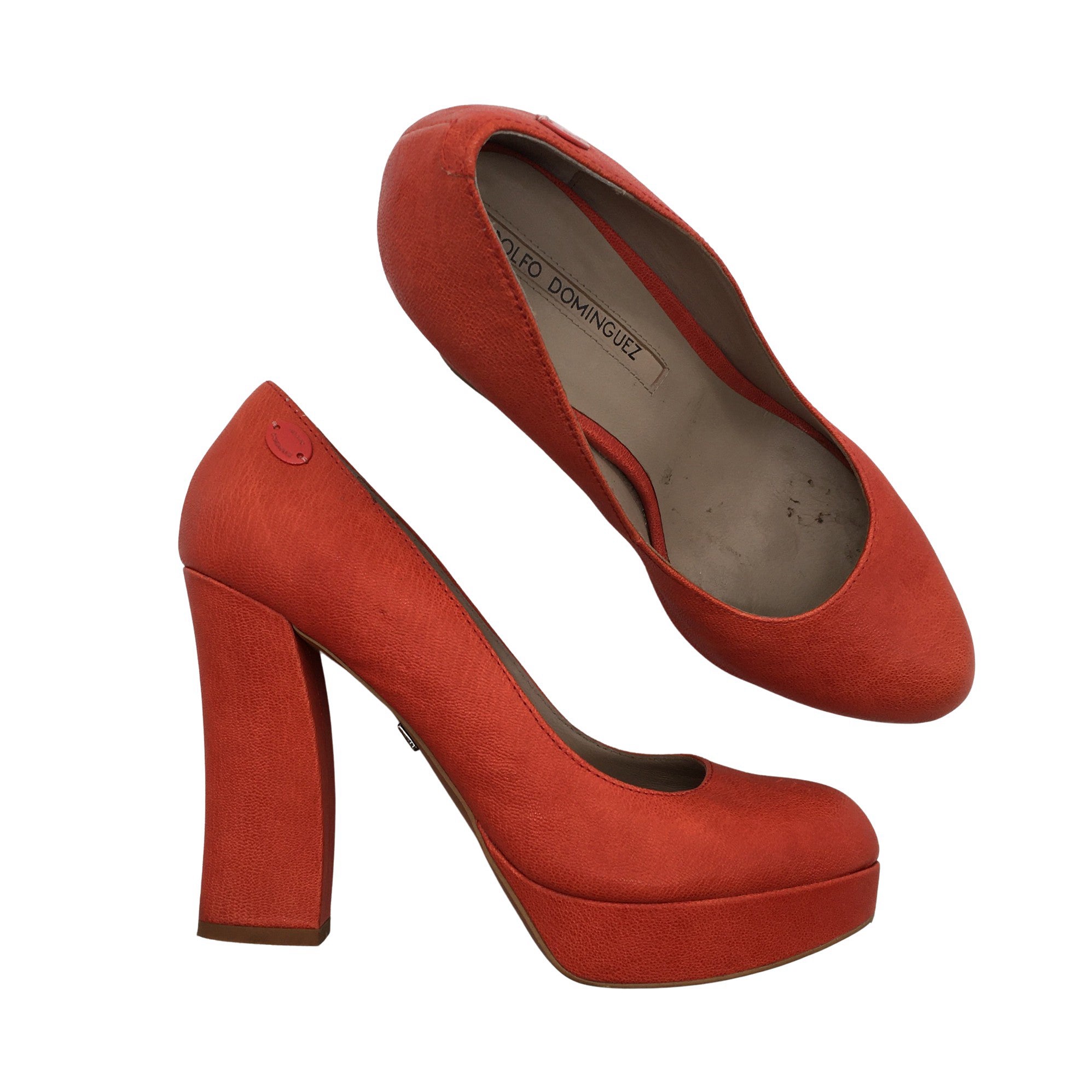 Women's Adolfo Dominguez High heels, size 40 (Orange) | Emmy
