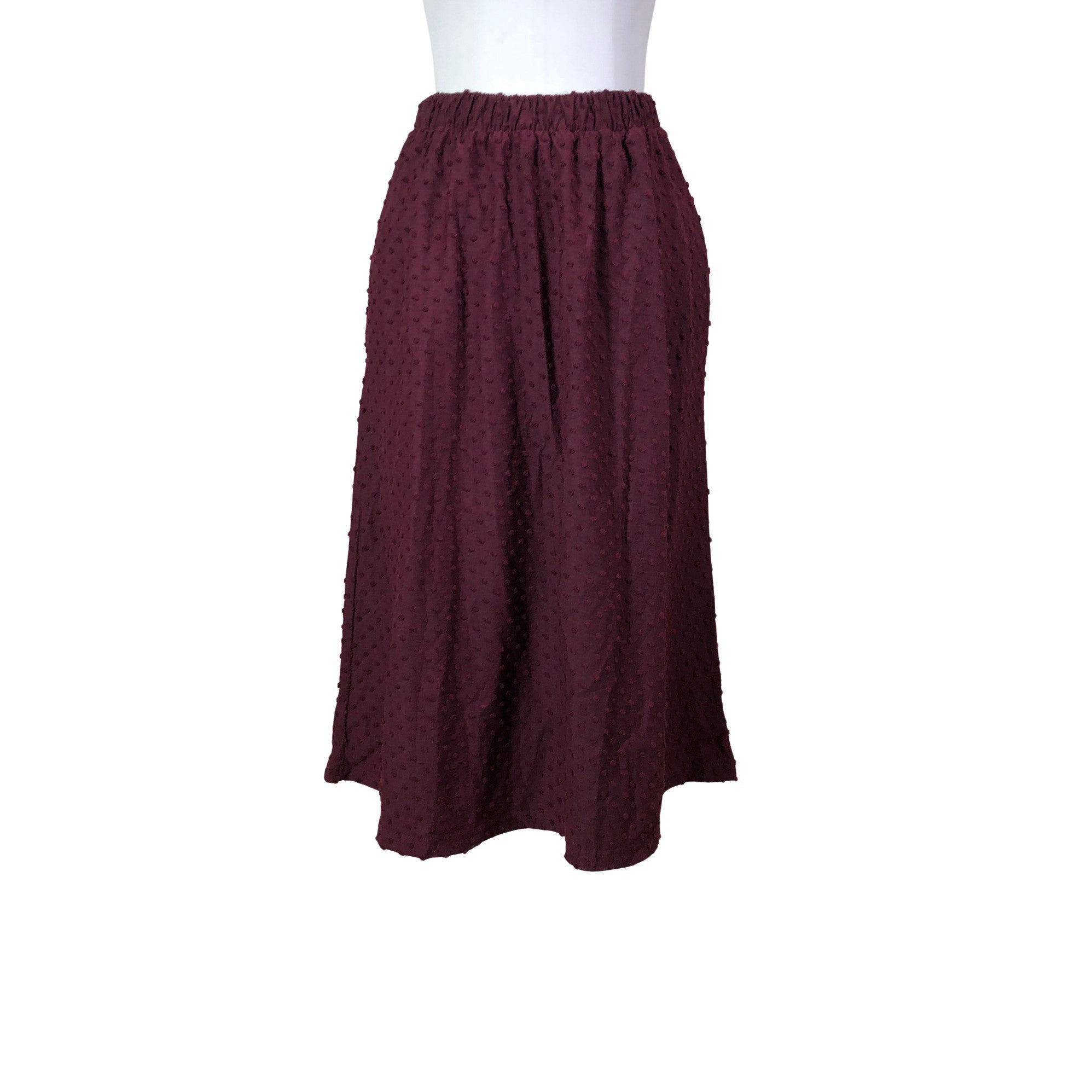 Women's Aarrelabel Sweat skirt, size 38 (Burgundy) | Emmy