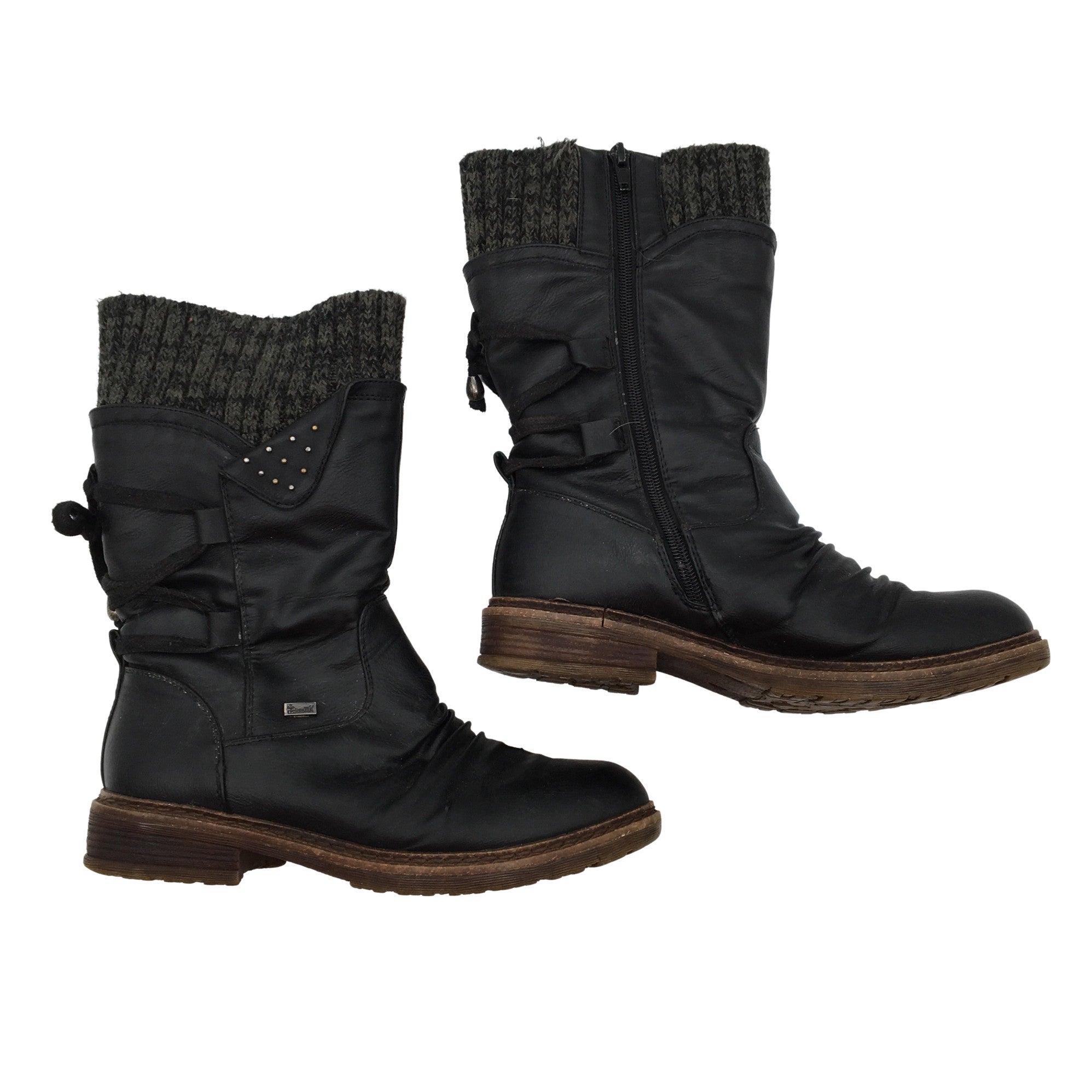 Handvest de eerste verkorten Women's Rieker Boots, size 38 (Black) | Emmy