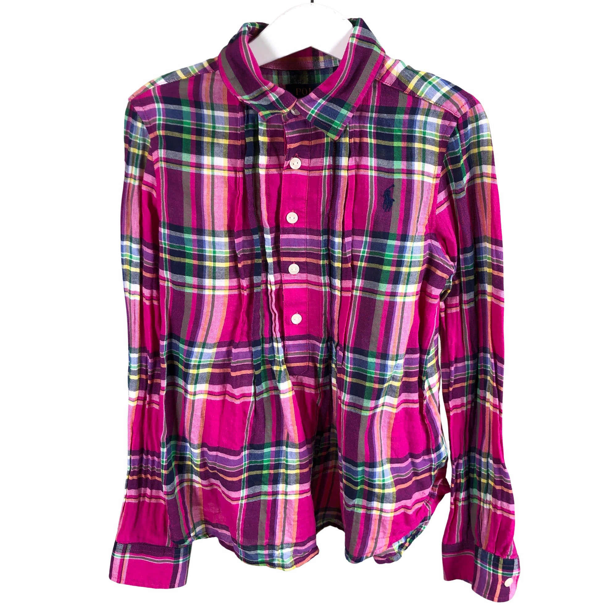 Girls' Ralph Lauren Flannel shirt, size 134 - 140 (Purple) | Emmy