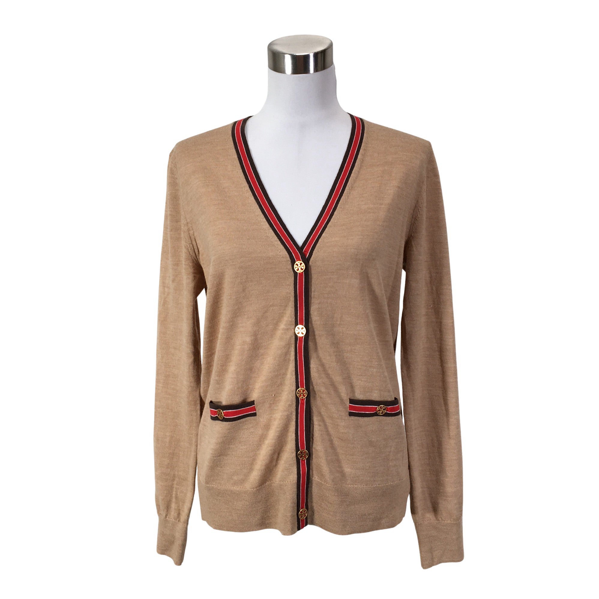 Women's Tory Burch Cardigan, size 38 (Brown) | Emmy