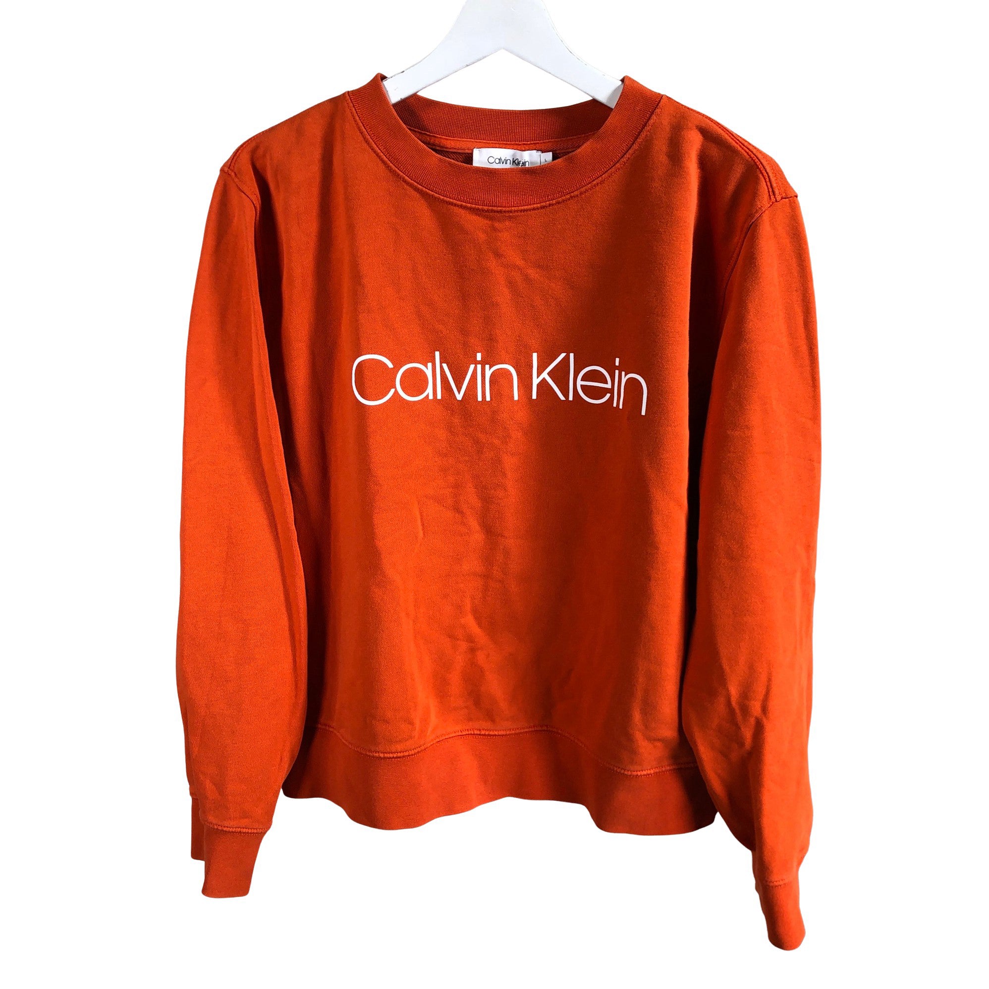 Women's Calvin Klein Sweatshirt, size 40 (Orange) | Emmy