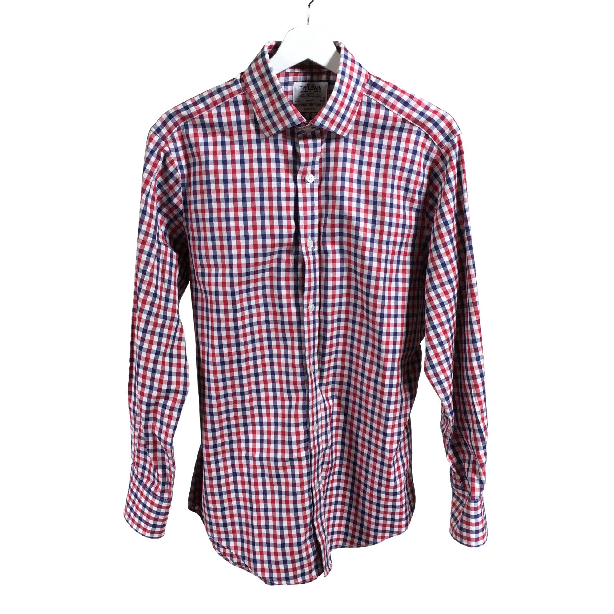 Men's T.M. Lewin Collared shirt, size S (Red)