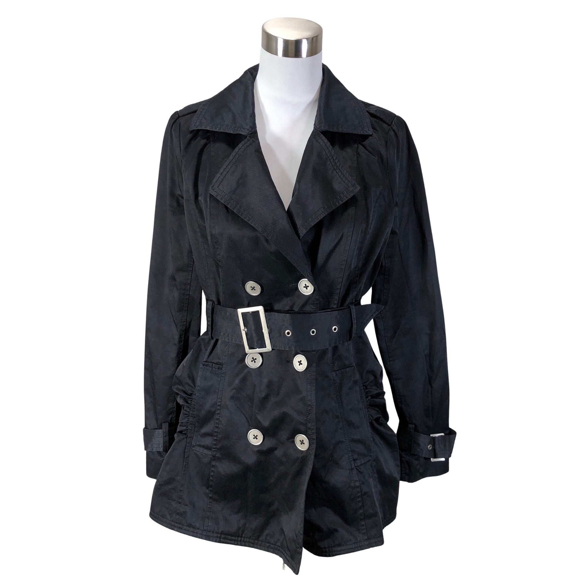 Women's Guess Trench coat, size 40 (Black) | Emmy