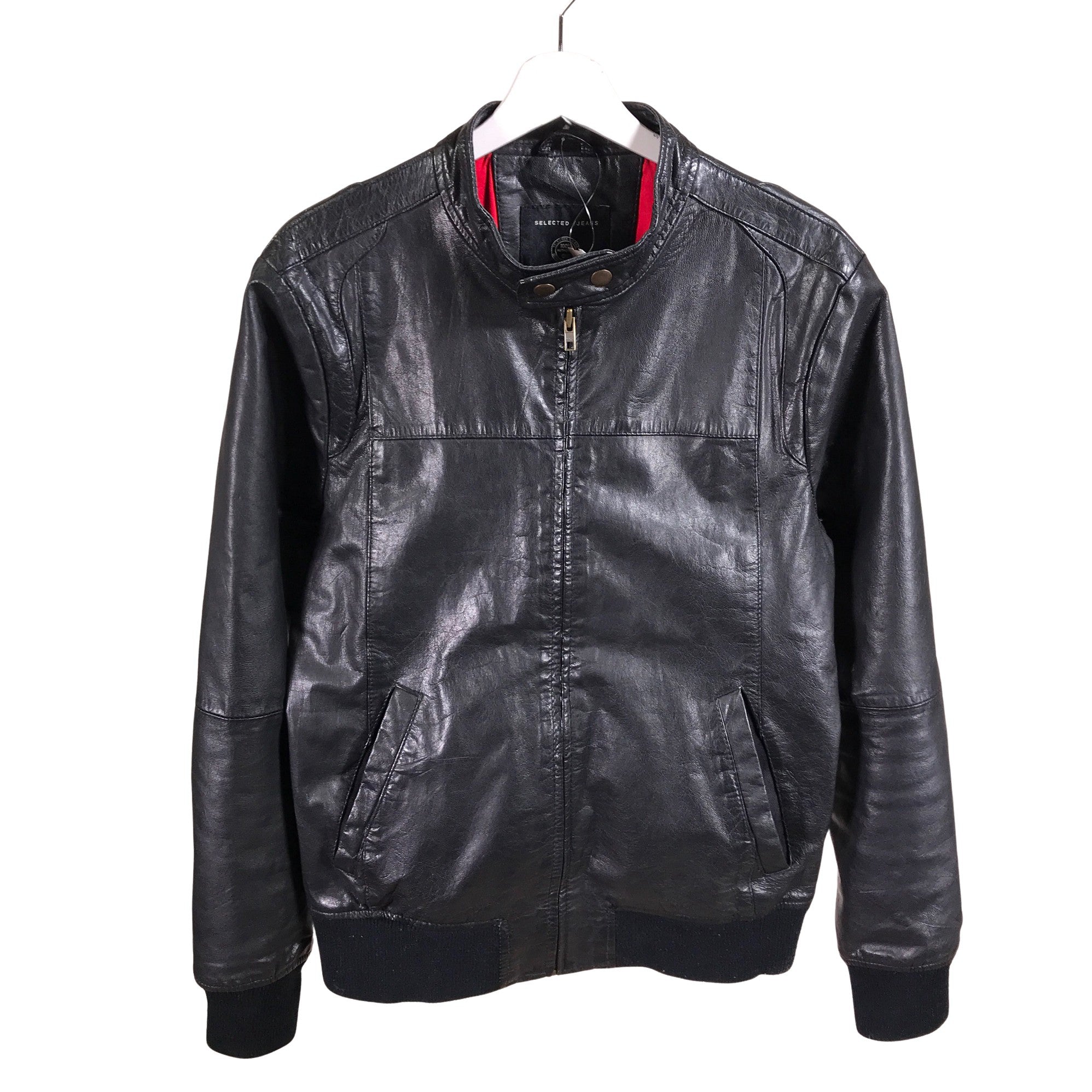 Selected Homme Iconic Classic Leather Jacket In Black | ModeSens