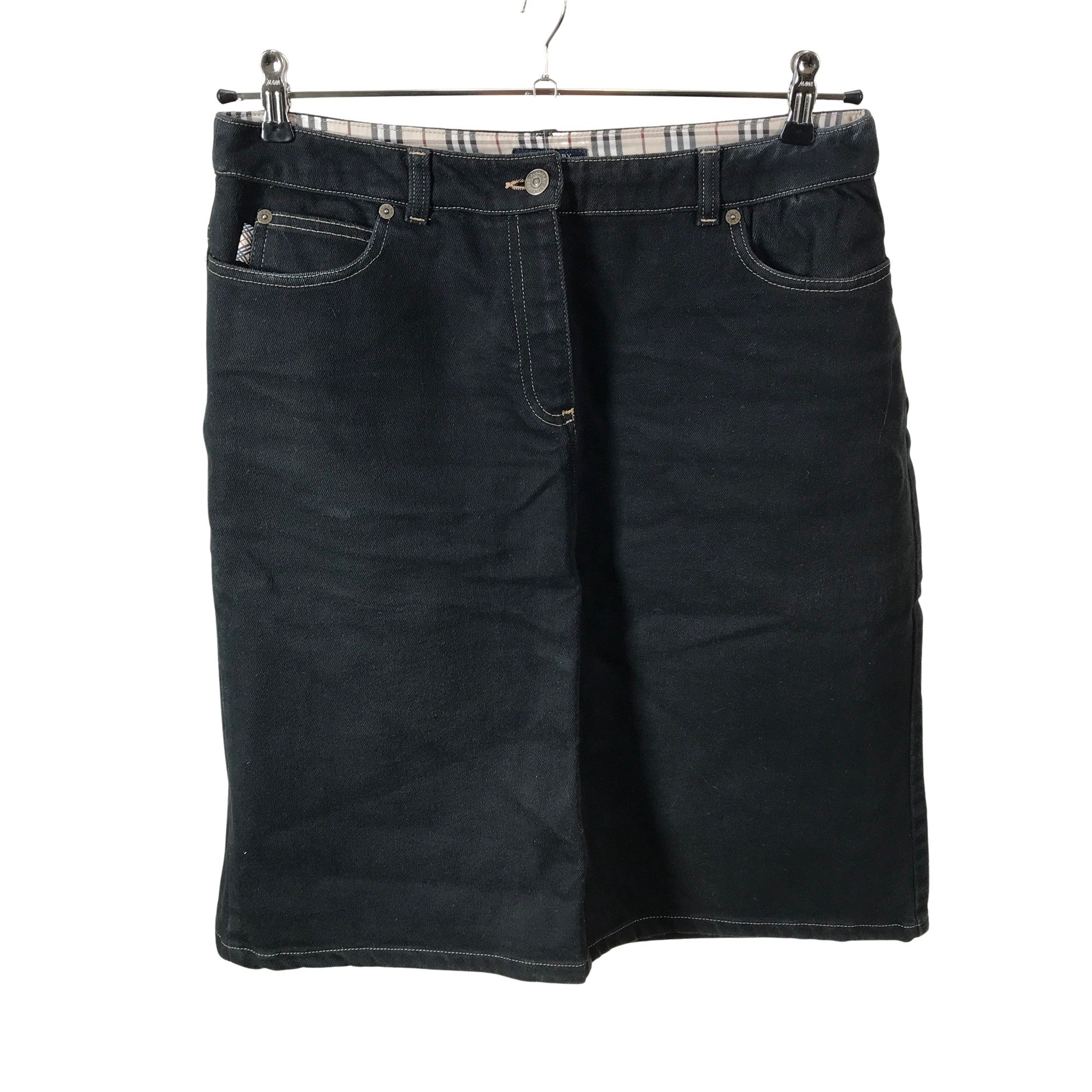 Women's Burberry Denim skirt, size 40 (Black) | Emmy