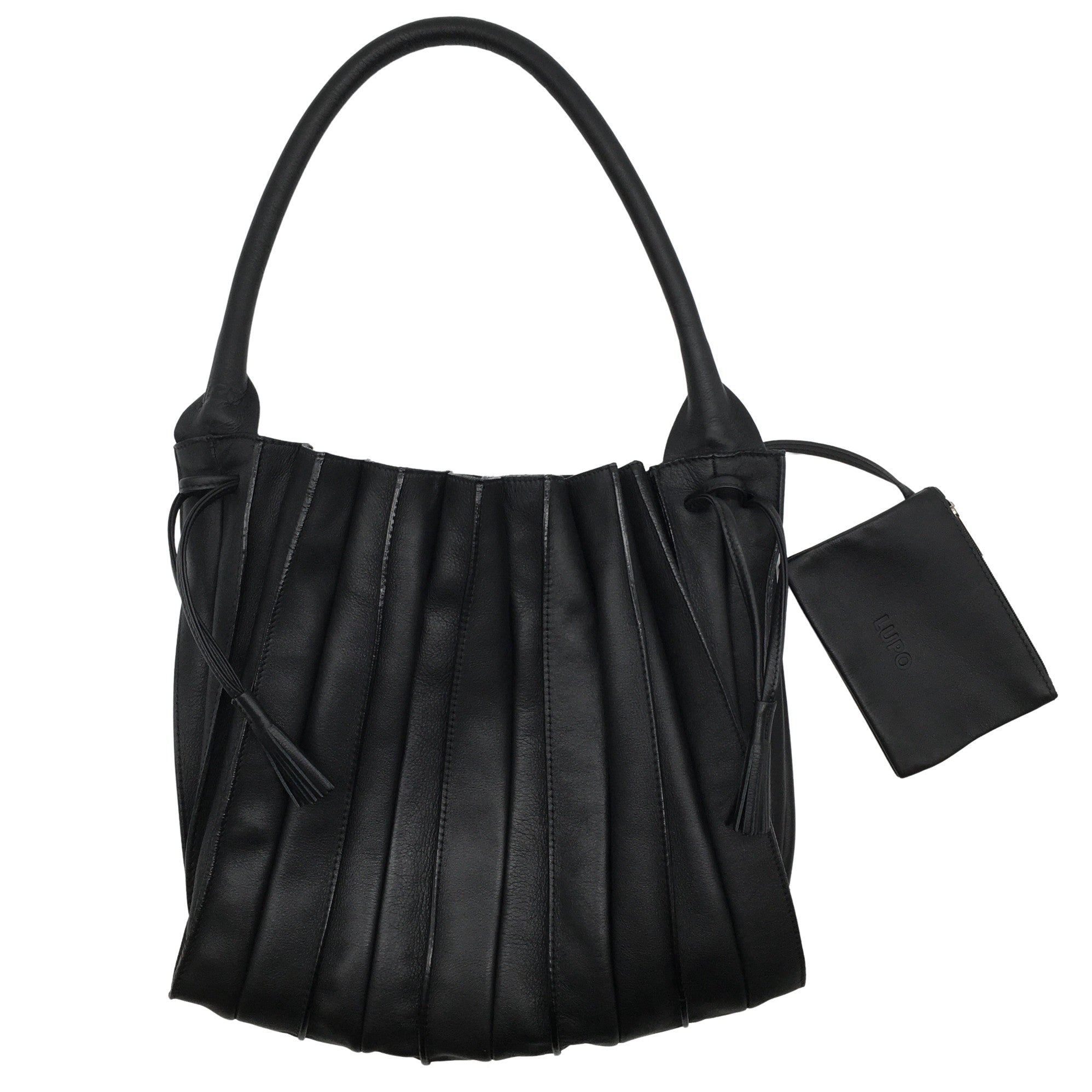 Women's Lupo Handbag, size Midi (Black) | Emmy