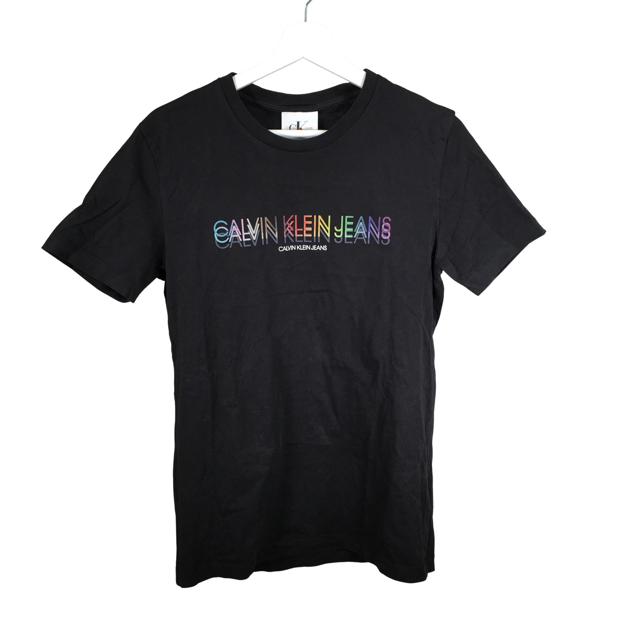 Calvin Klein Jeans - White Rainbow Logo T-Shirt