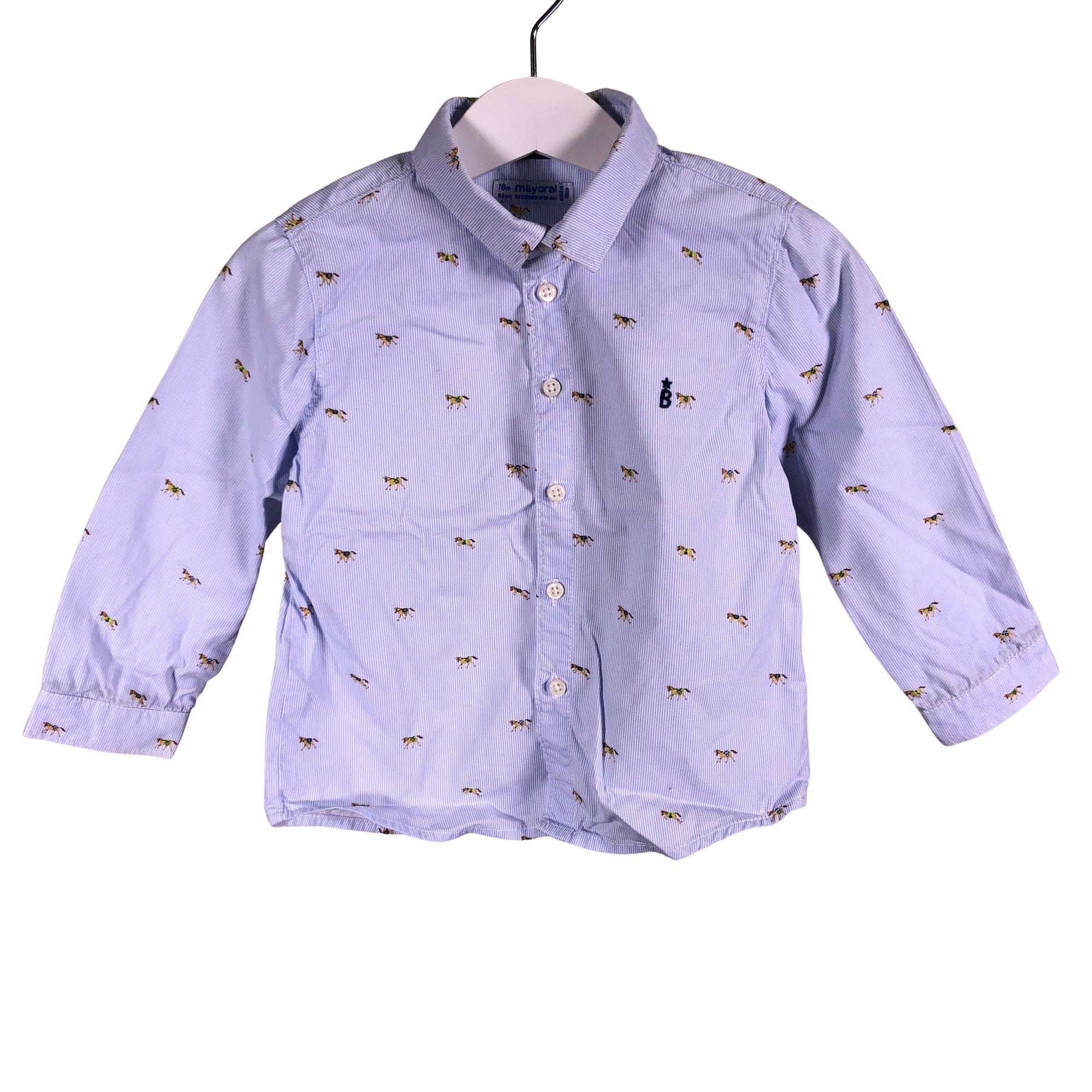 Unisex Mayoral Collared shirt, size 80 - 86 (Light blue) | Emmy