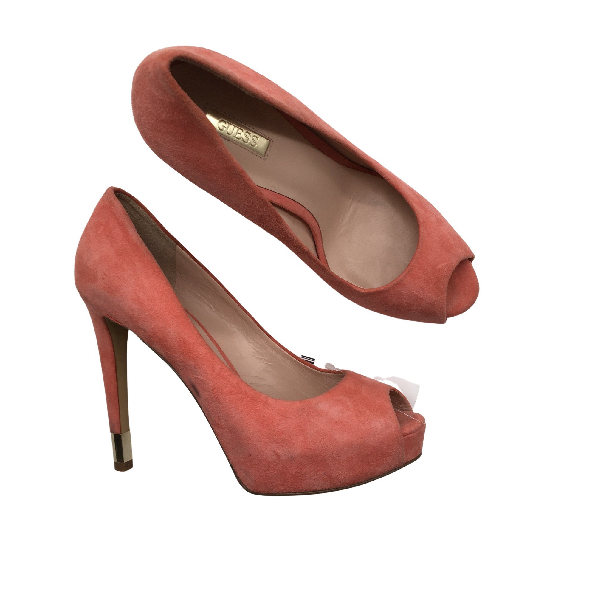 Bevestigen aan lippen Voorafgaan Women's Guess Evening high heels, size 39 (Light red) | Emmy