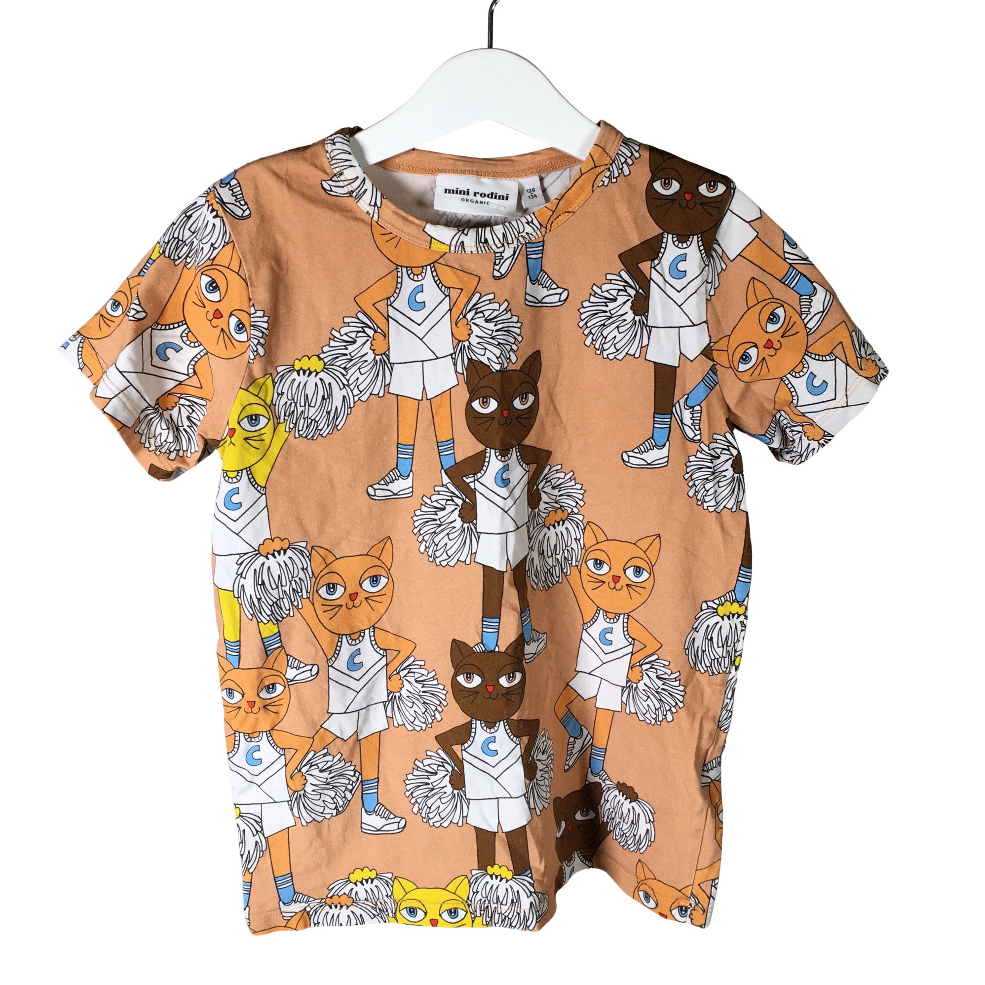 Unisex Mini Rodini T-shirt, size 128 - 134 (Brown) | Emmy