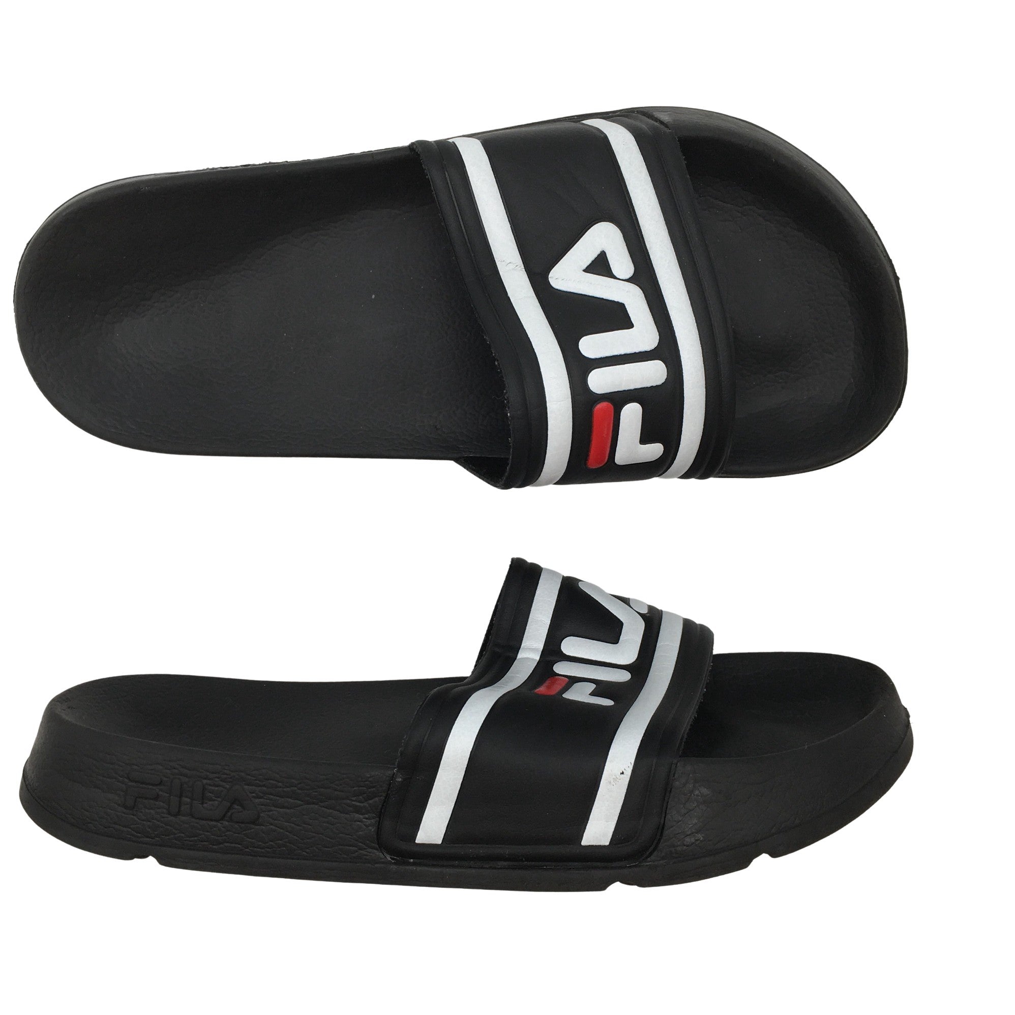Unisex Fila sandals, size 35 (Black) | Emmy