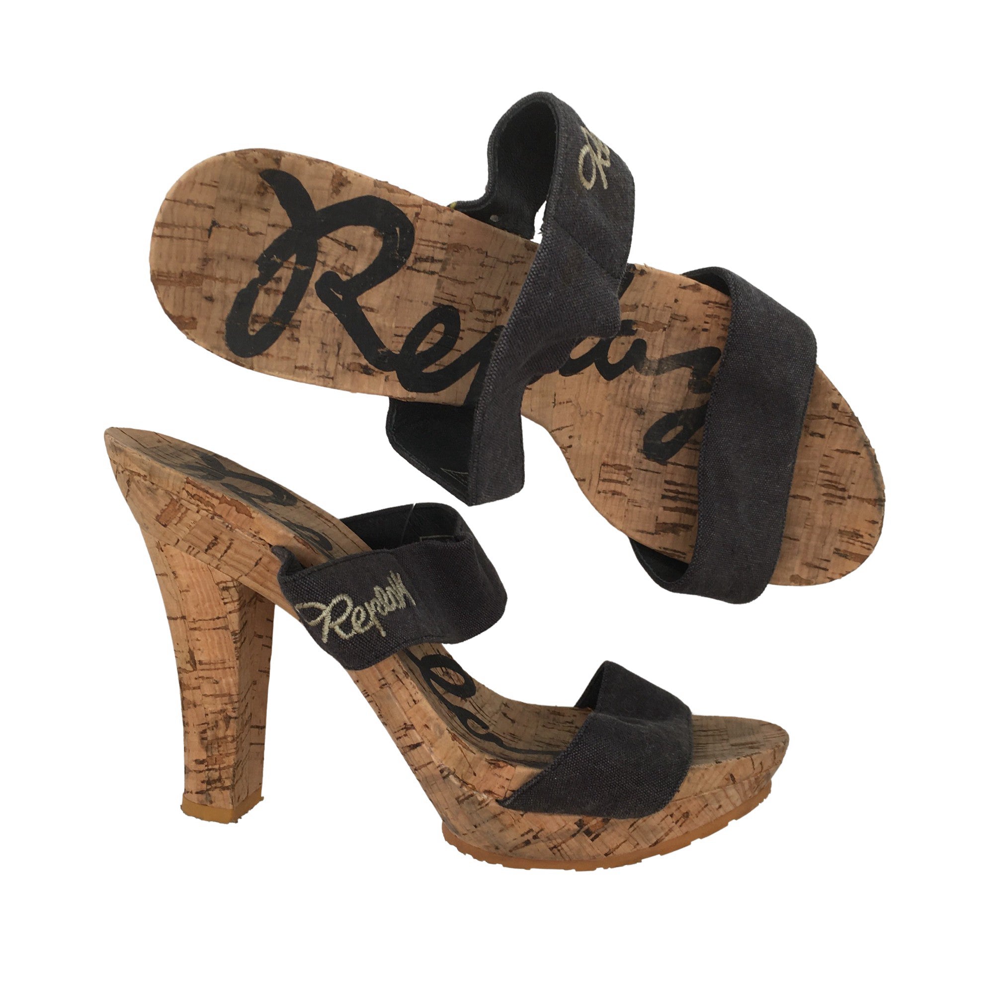 Deuk Eigenwijs brug Women's Replay Heeled sandals, size 37 (Grey) | Emmy