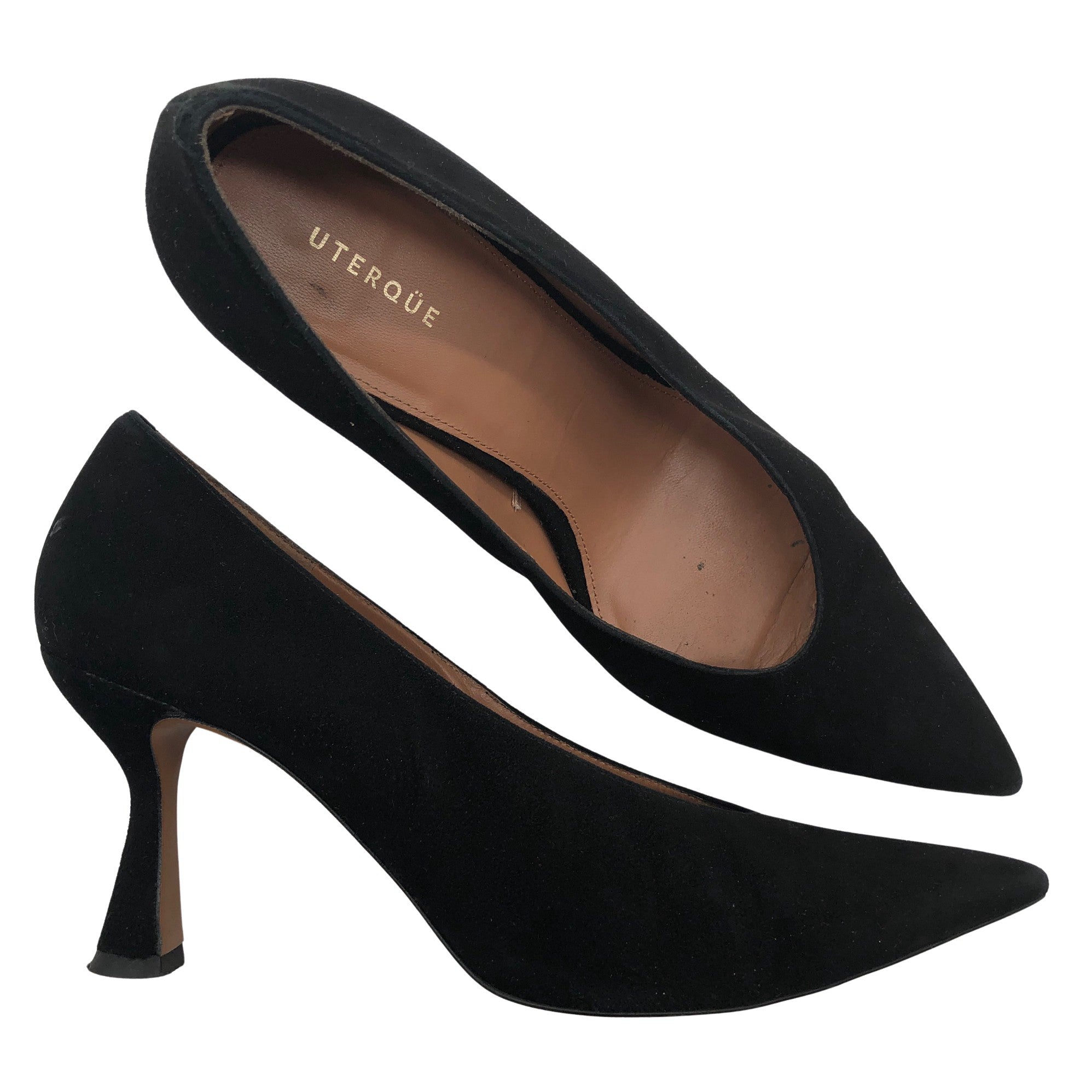 UTERQUE ZARA GROUP Brown Leather Court high heel Shoes UK5 /38 £27.00 -  PicClick UK