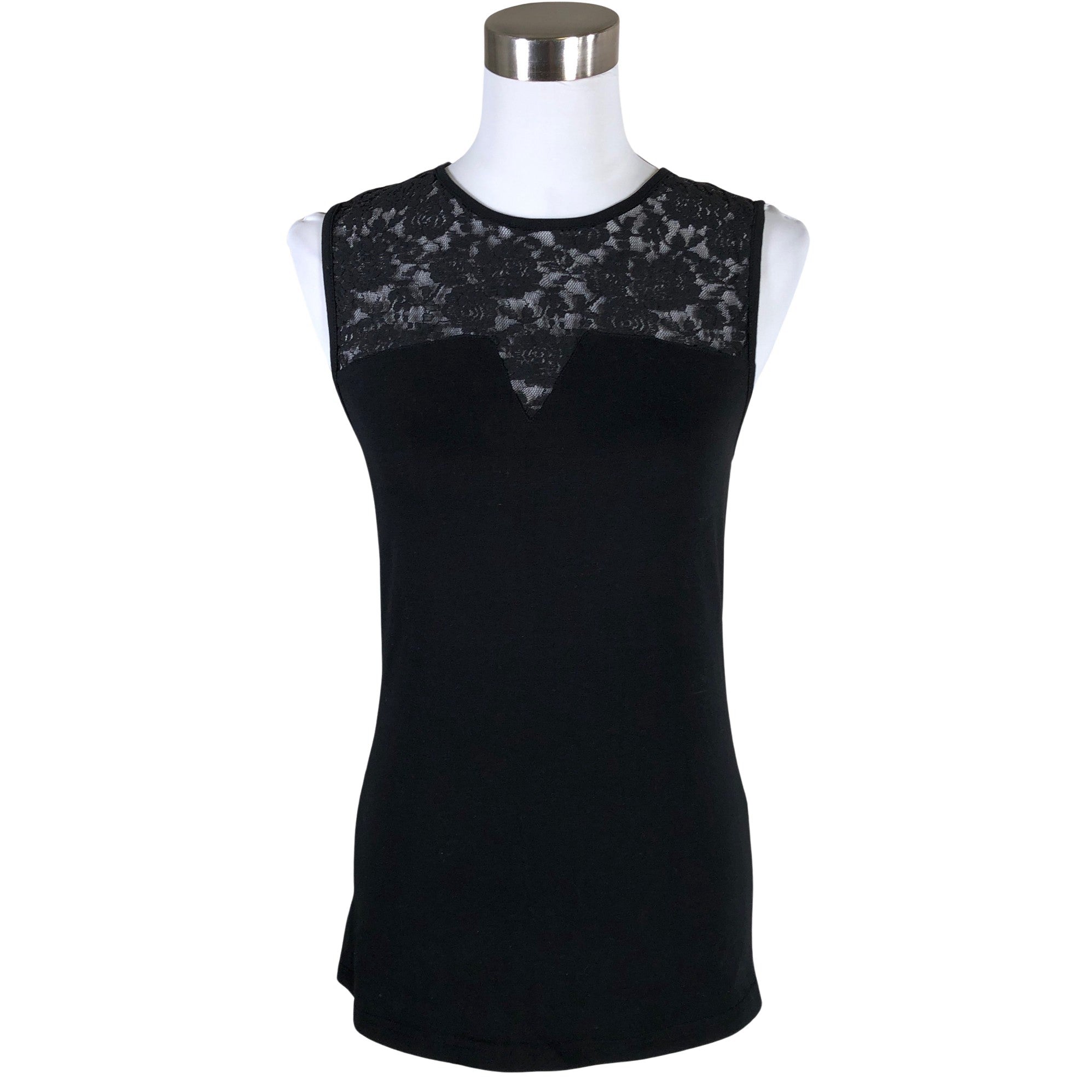 Women's Even&Odd Tricot tank top, size 40 (Black)