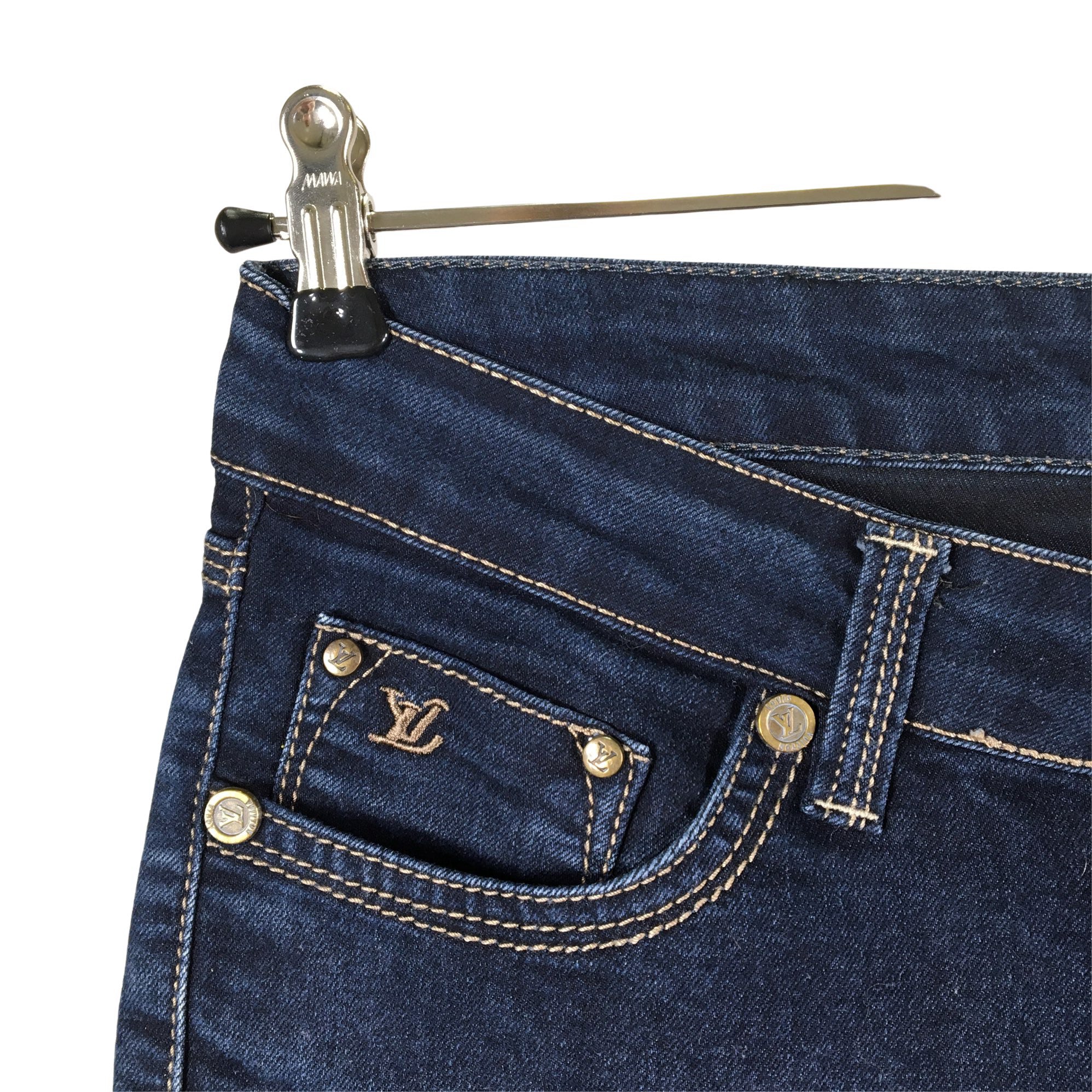 LOUIS VUITTON Women's Umhängetasche aus Jeansstoff in Blau