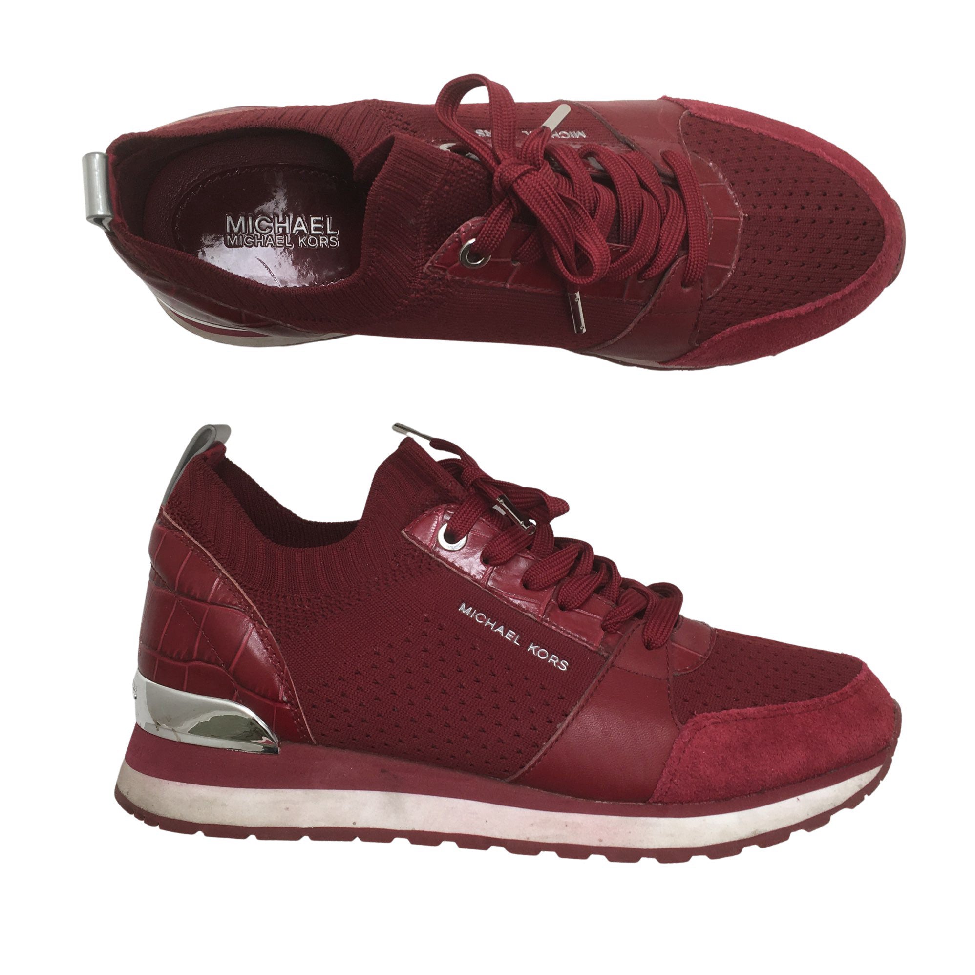Women's Michael Kors Sneakers, size 37 (Burgundy) | Emmy