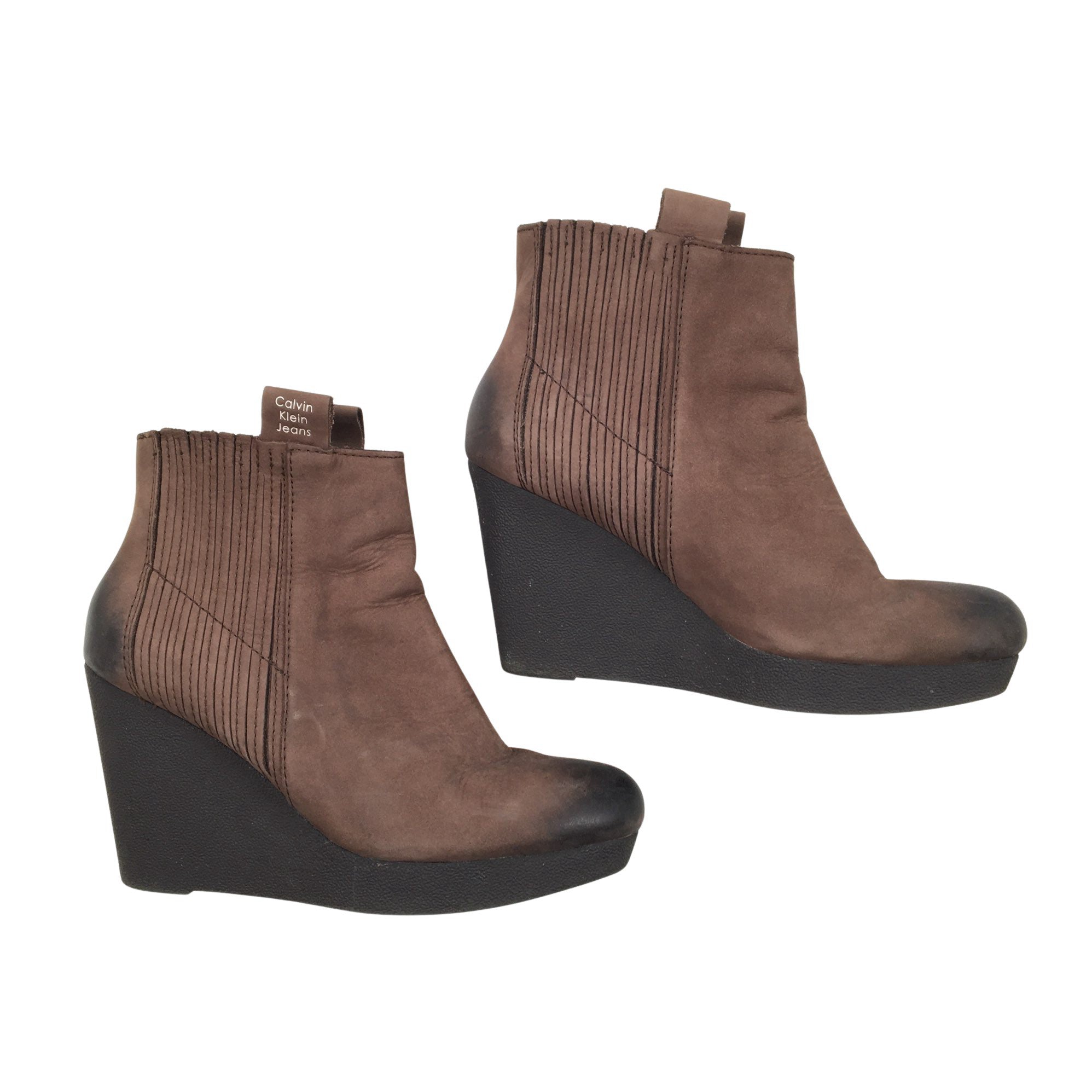 Women's Calvin Klein Jeans Ankle boots, size 40 (Brown) | Emmy