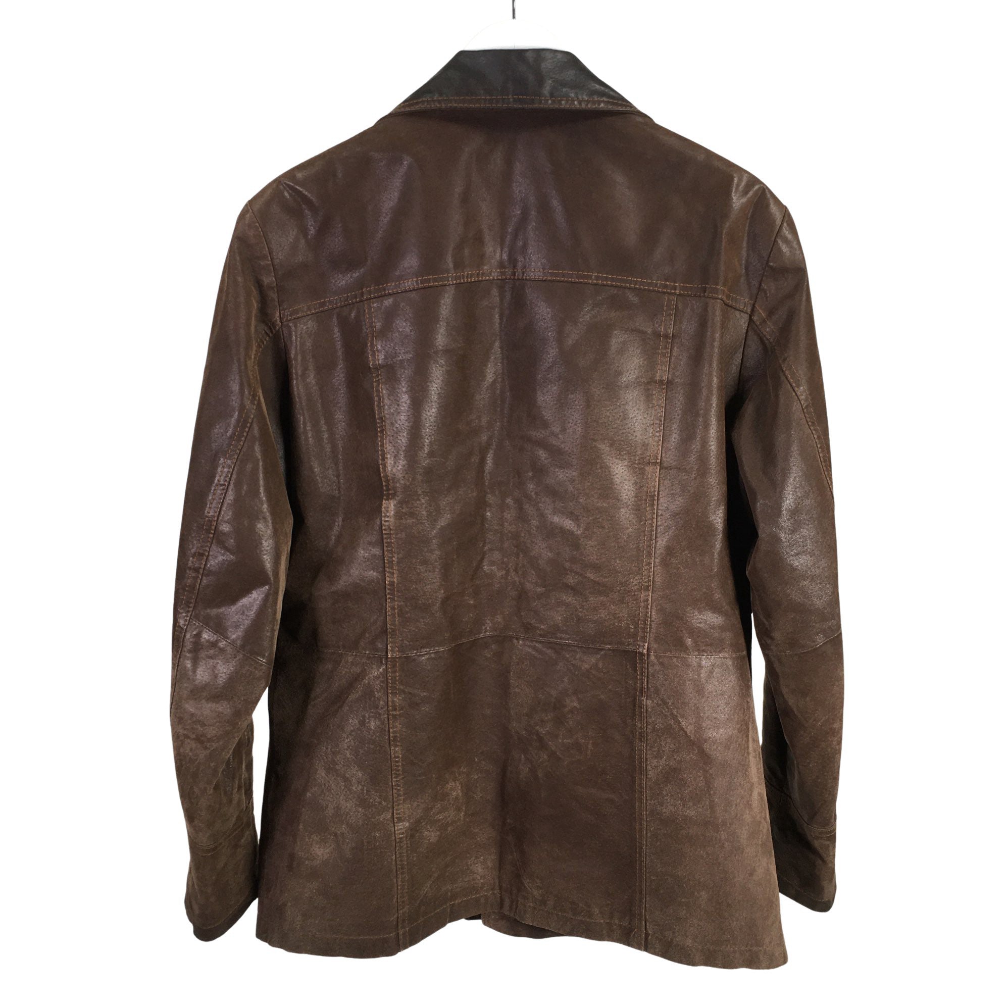 Men's Saki Leather jacket, size L (Brown) | Emmy