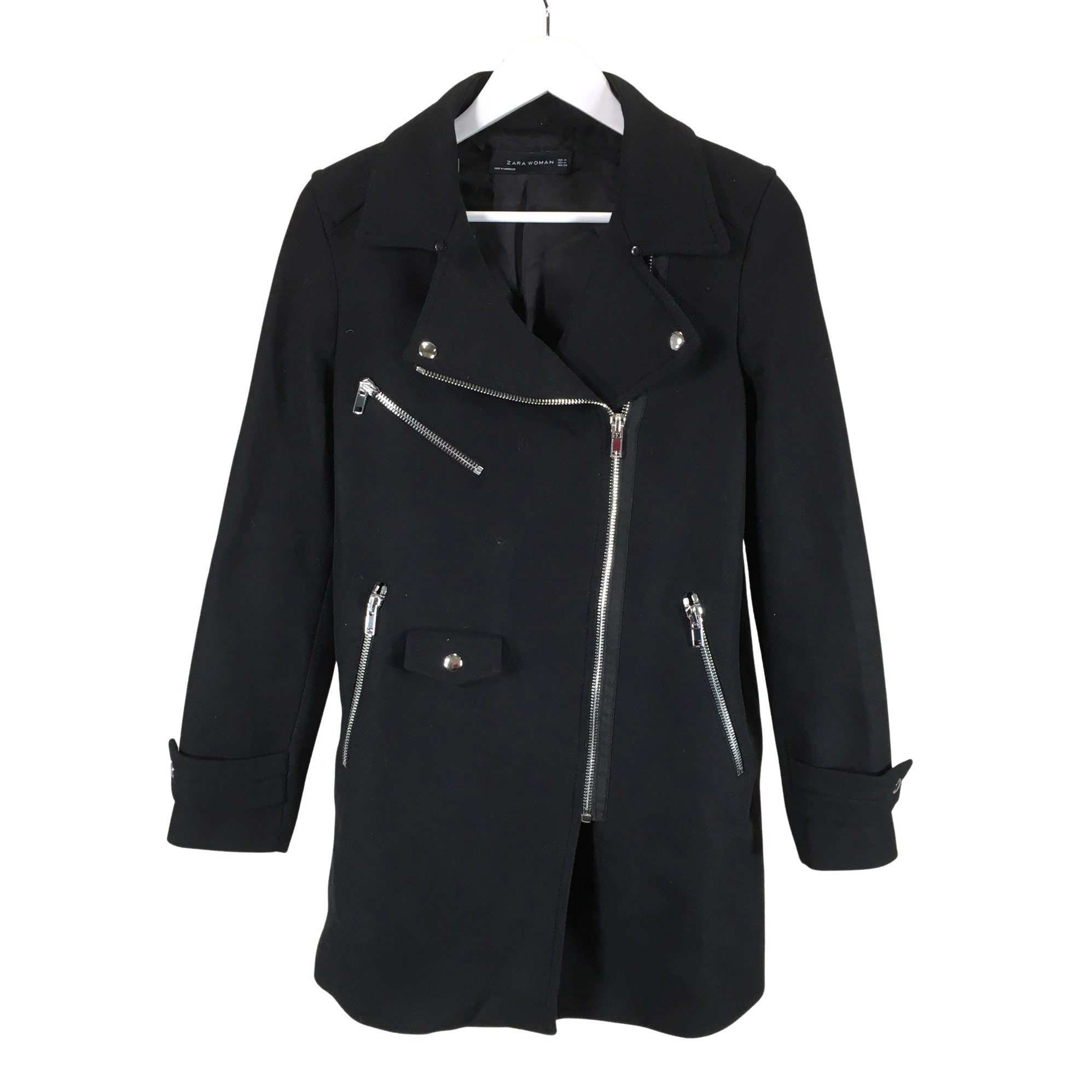 Women's Zara Wool coat, size 38 (Black) | Emmy