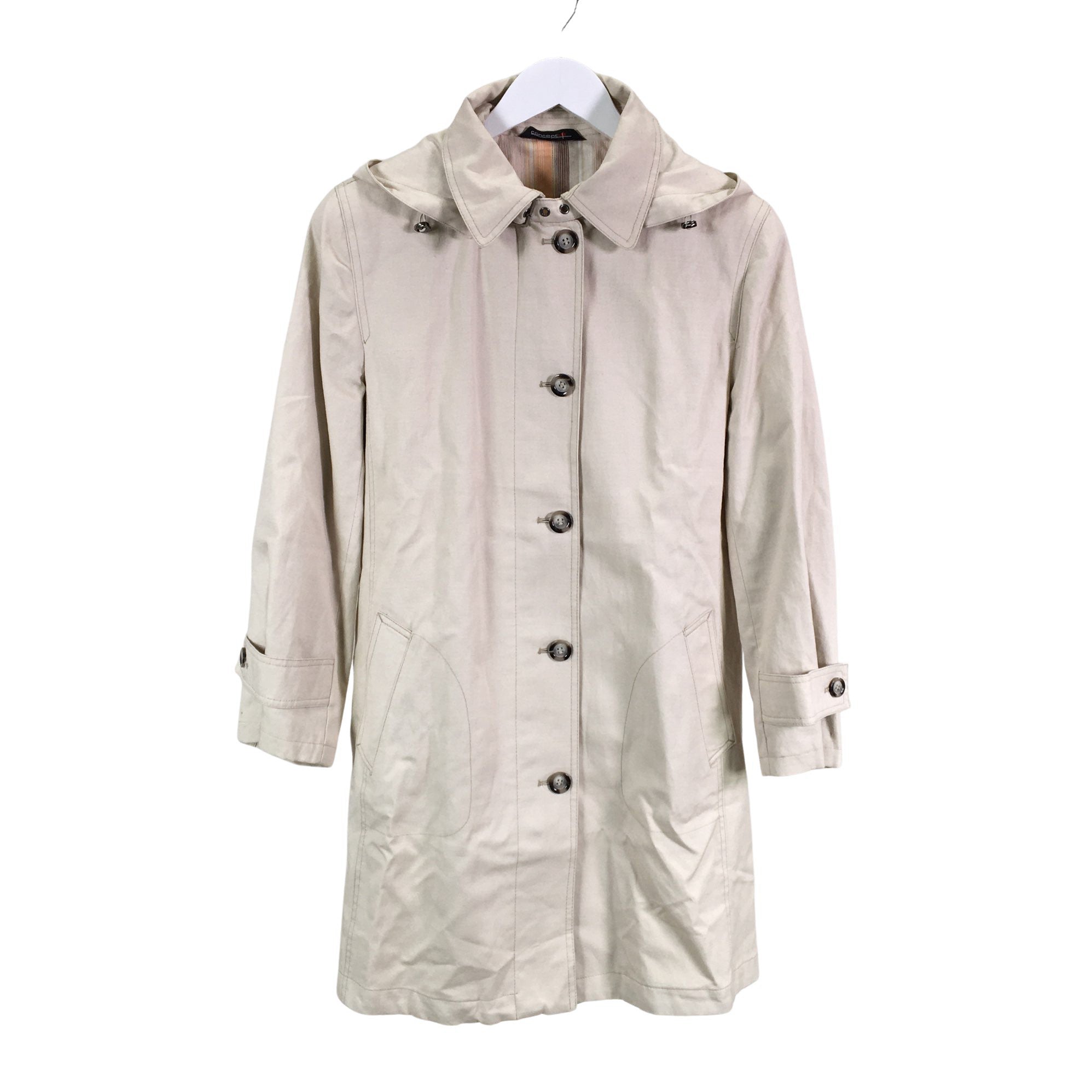 Women's Concept UK Trench coat, size 40 (Beige) | Emmy