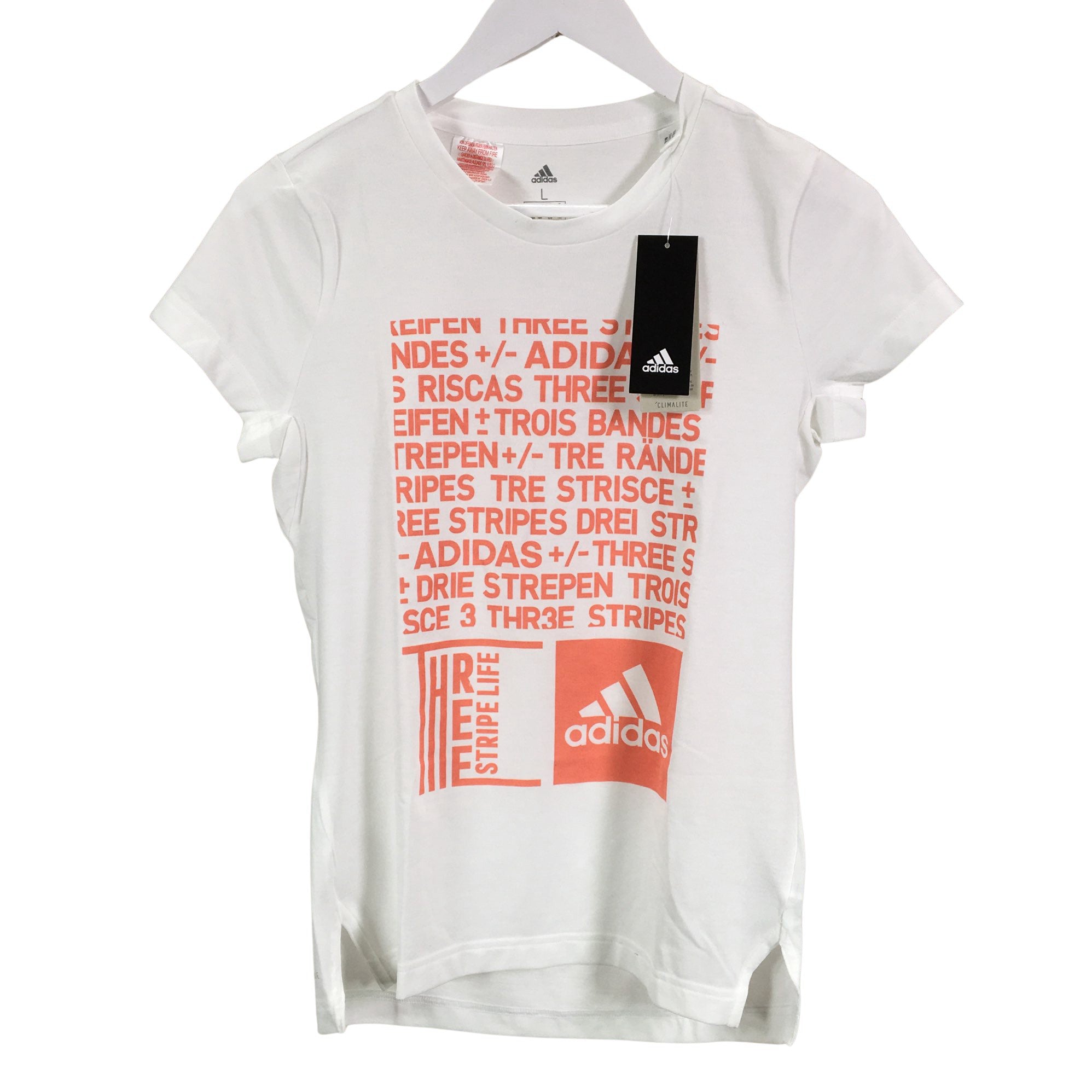 verontreiniging piloot Uitpakken Girls' Adidas T-shirt, size 158 - 164 (White) | Emmy