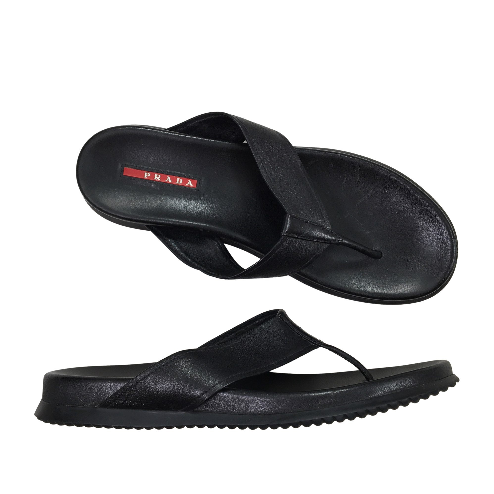 Unisex Prada Beach sandals, size 44 (Black) | Emmy