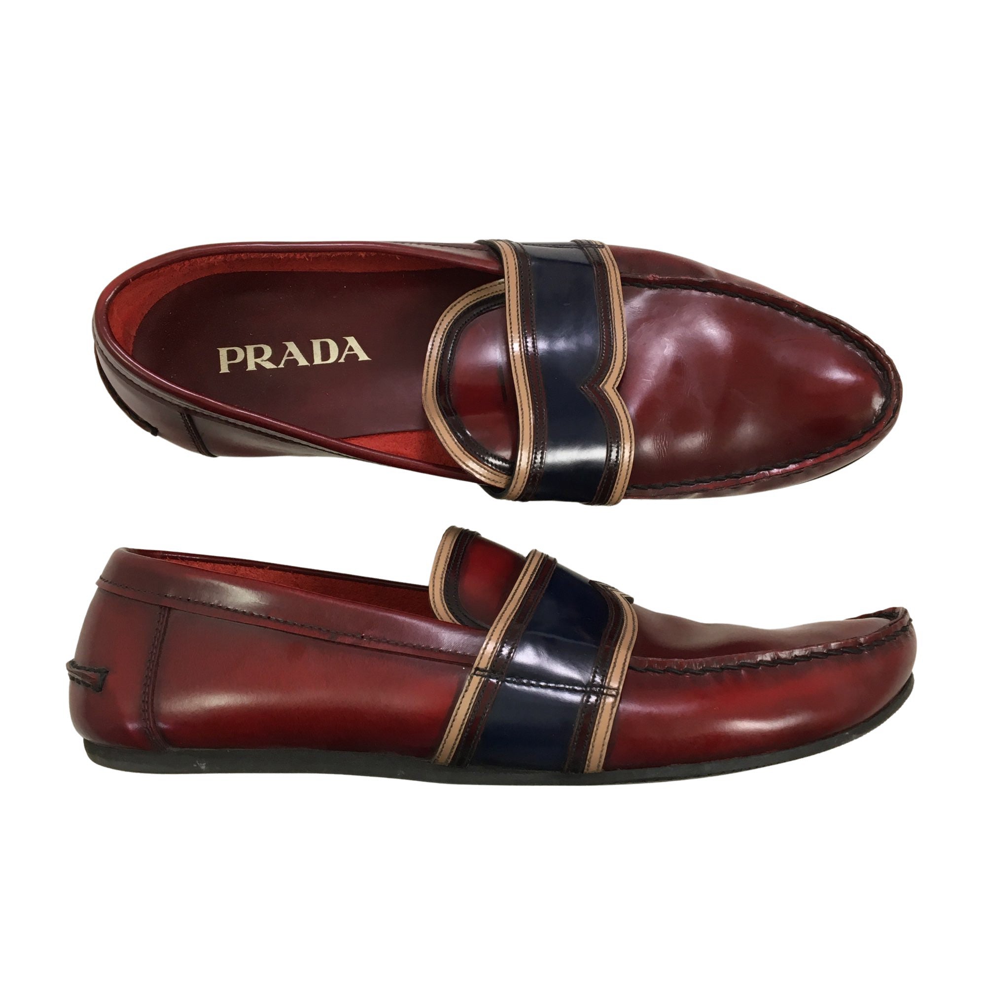 Men's Prada Loafers, size 44 (Red) | Emmy