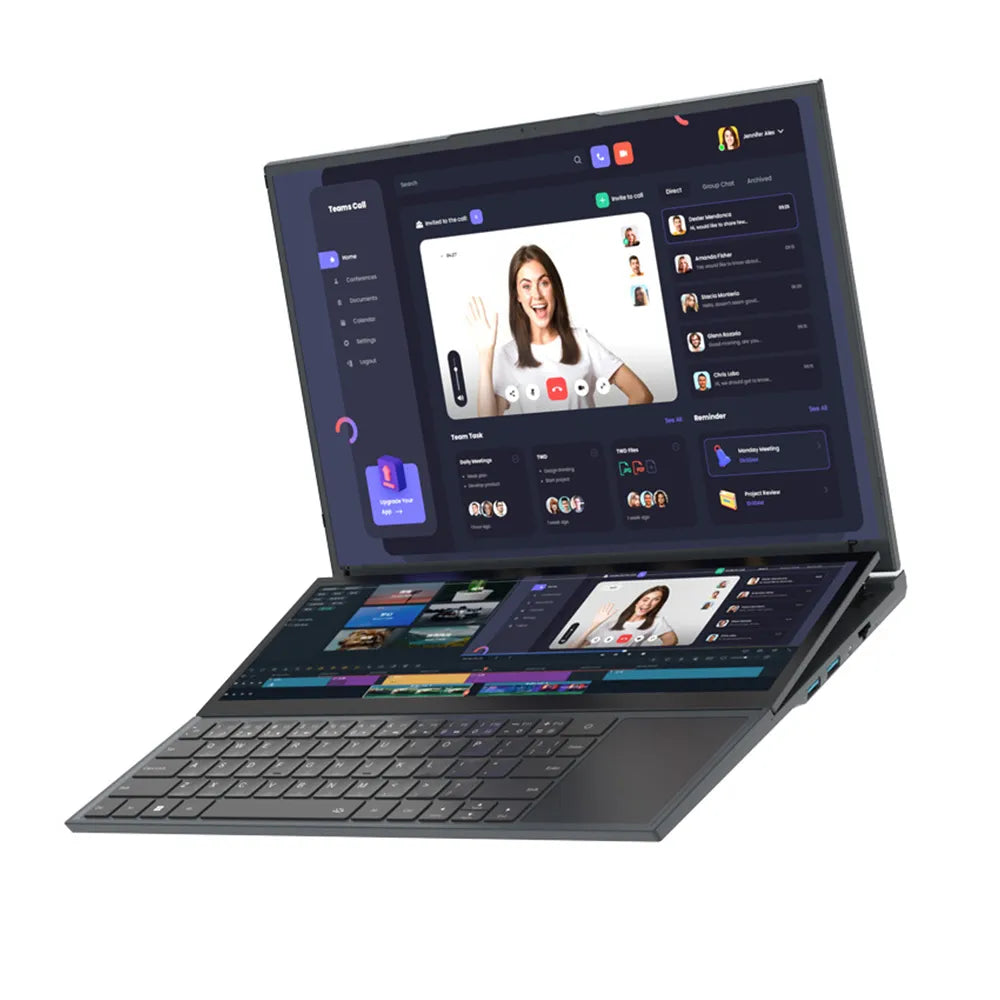 Dual Screen Laptop ZenBook 16 inch Notebook 2K Touch Display Core i7-10750H 8/16/32GB DDR4 512GB/1TB/2TB SSD Win 11 Laptops